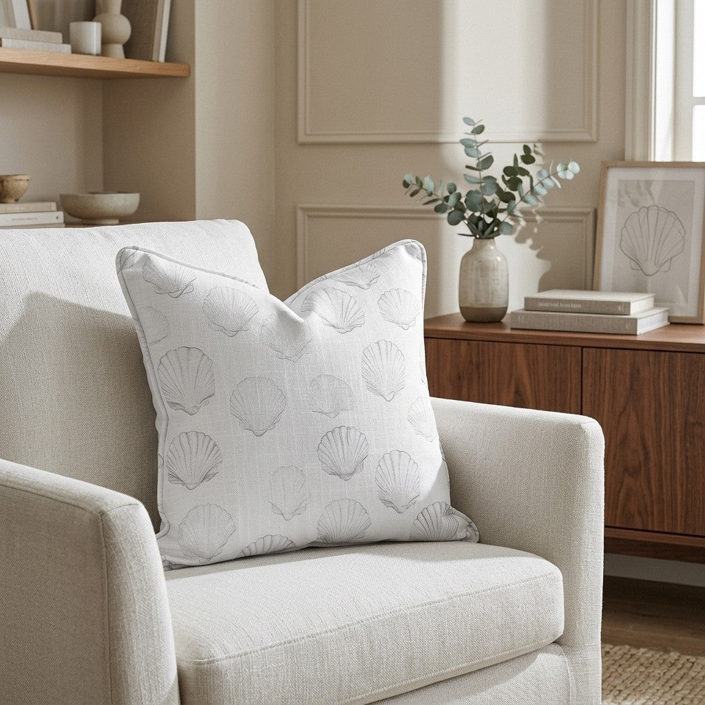 Sally's Sea Shells Throw Pillow - Benton Lane Home - Lemon Park