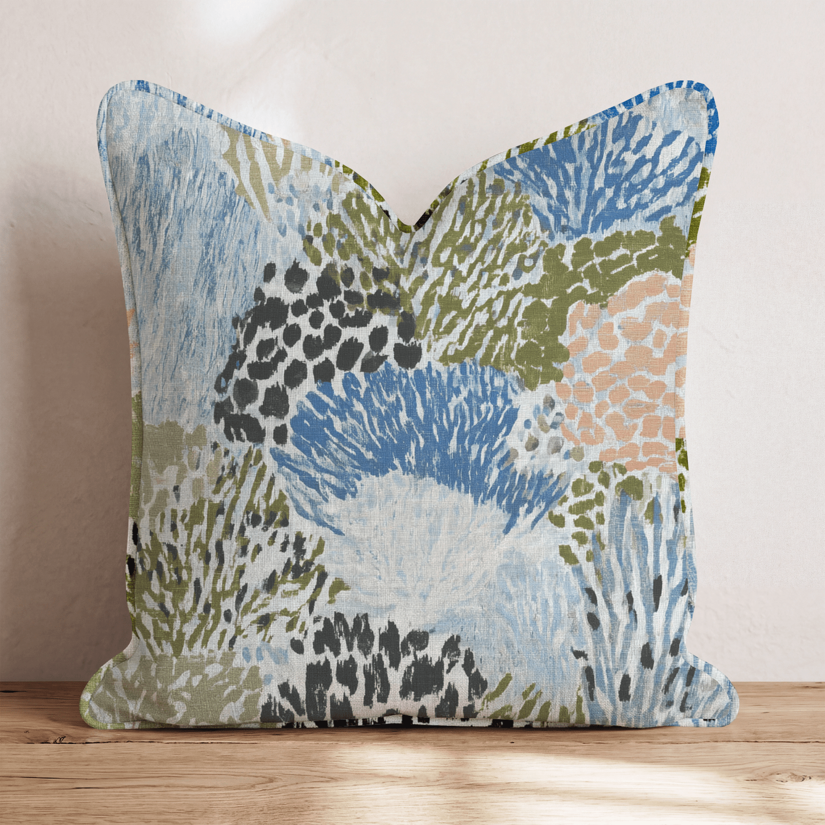 Salted Frond Throw Pillow - Benton Lane Home - Hillcroft Home