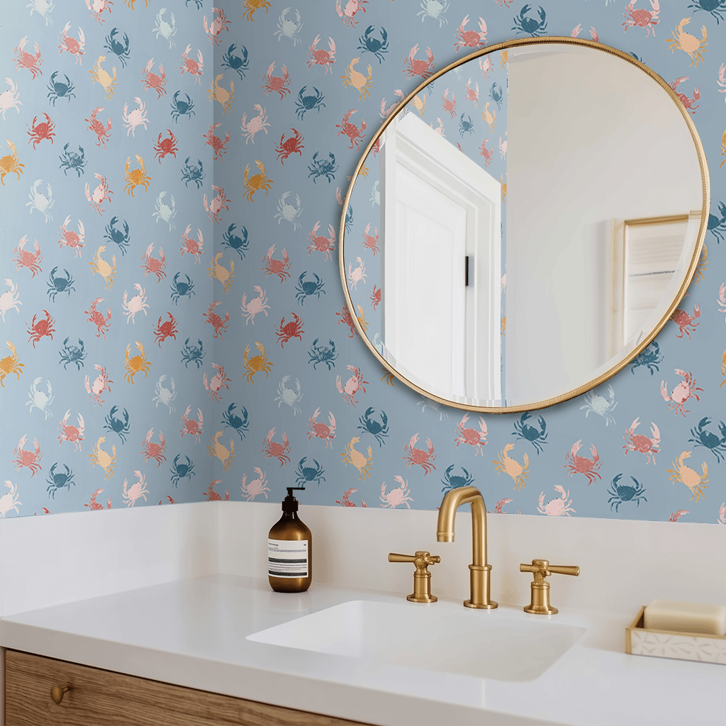 Saltwater Crawl Wallpaper - Benton Lane Home - Painted Paper