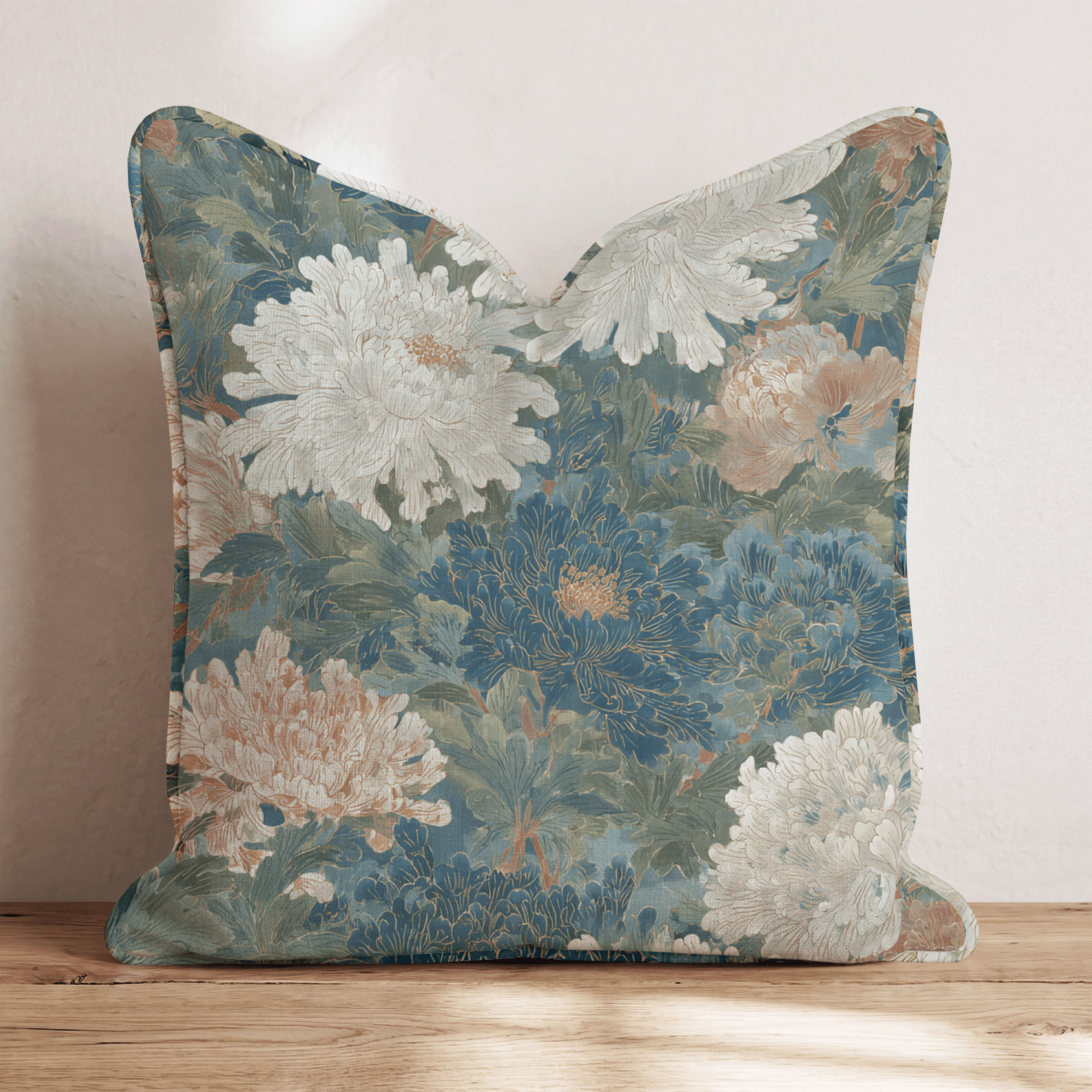Saltwater Floral Throw Pillow - Benton Lane Home - Hillcroft Home