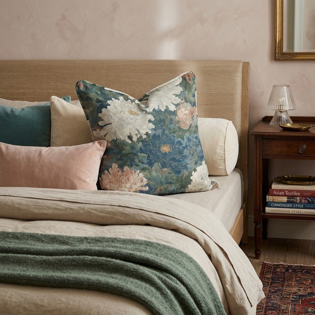 Saltwater Floral Throw Pillow - Benton Lane Home - Hillcroft Home