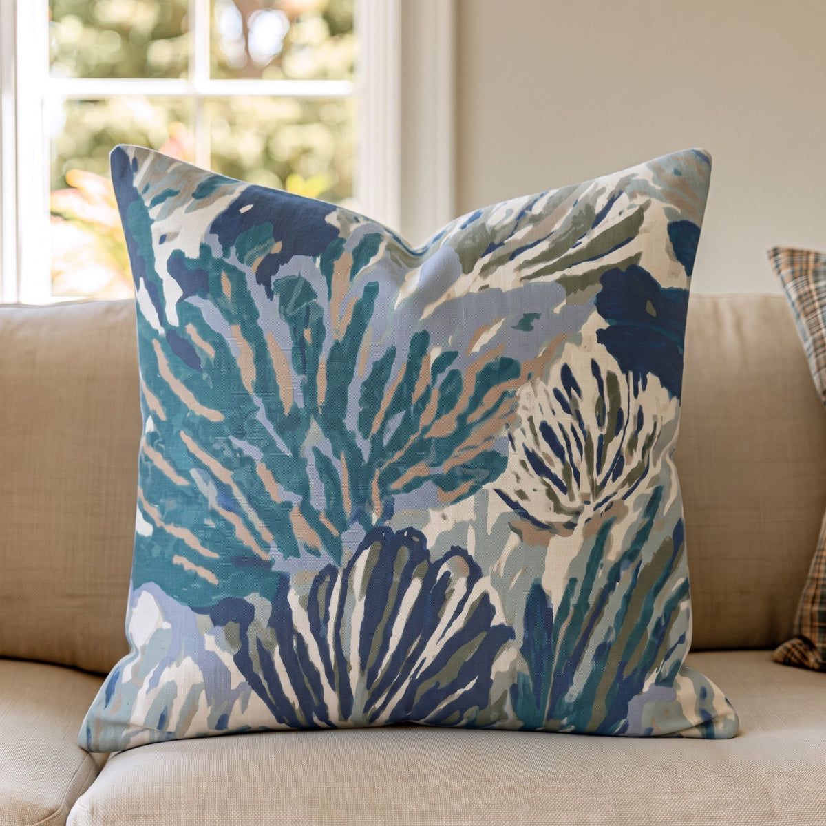 Saltwater Rose Throw Pillow - Benton Lane Home - Hillcroft Home