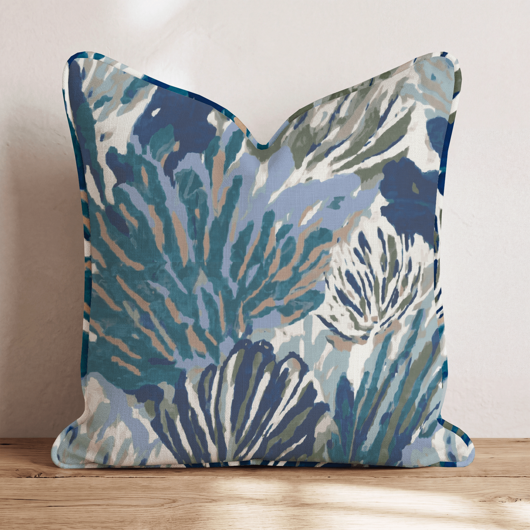Saltwater Rose Throw Pillow - Benton Lane Home - Hillcroft Home