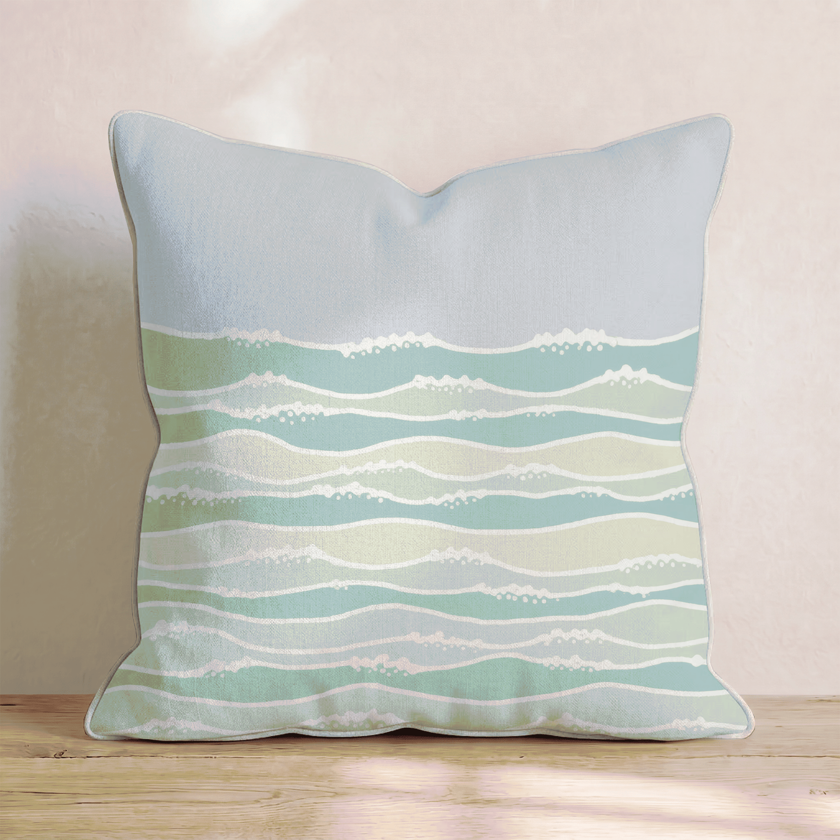 Salty Waves Throw Pillow - Benton Lane Home - Hillcroft Home
