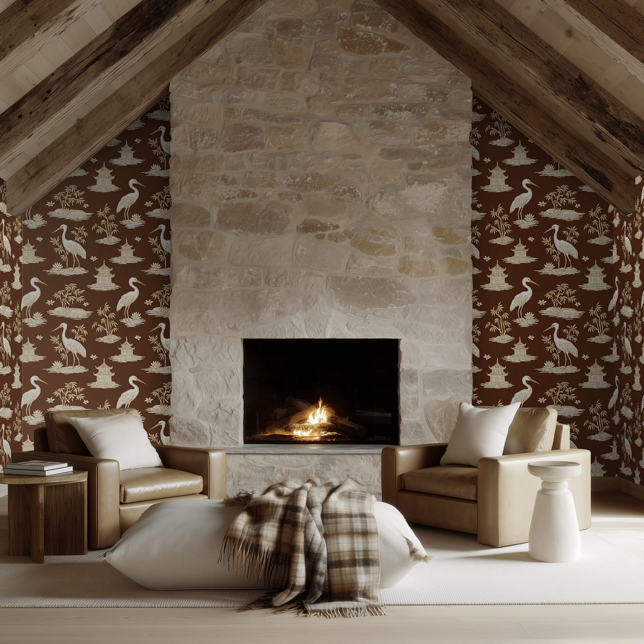 Sandhill Cranes Wallpaper - Benton Lane Home - Painted Paper