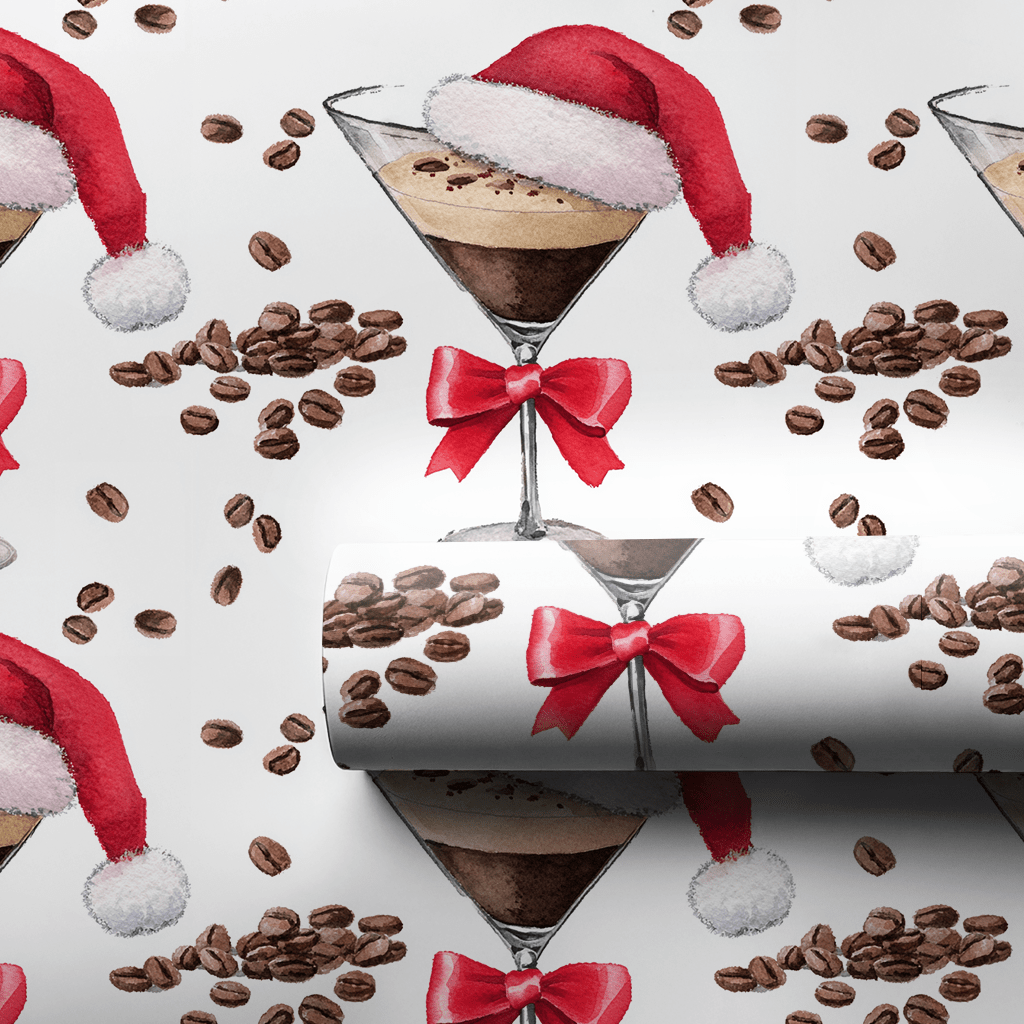 Santa Espresso - Wrapping Paper - Benton Lane Home - Lemon Park