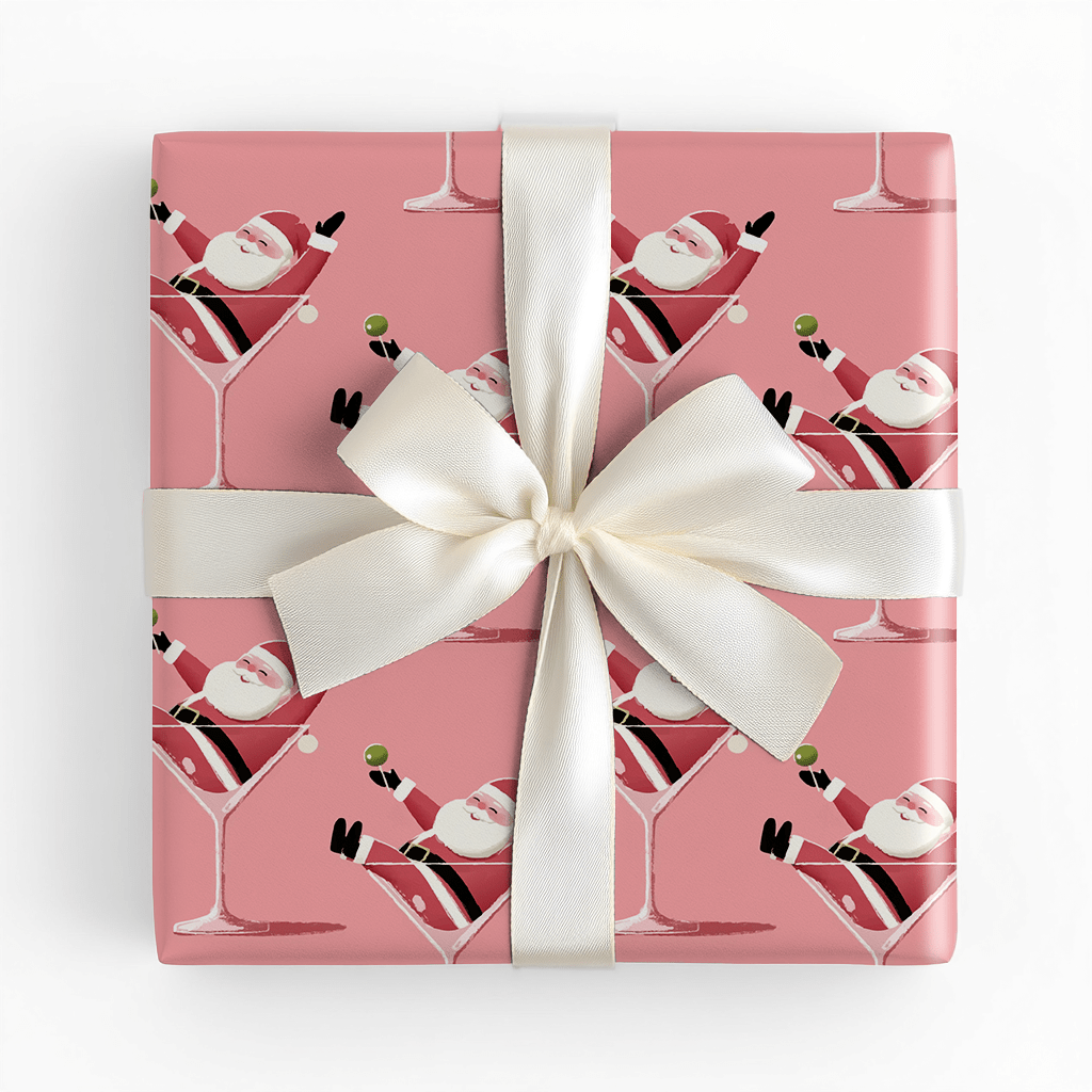 Santa - tini - Wrapping Paper - Benton Lane Home - Lemon Park