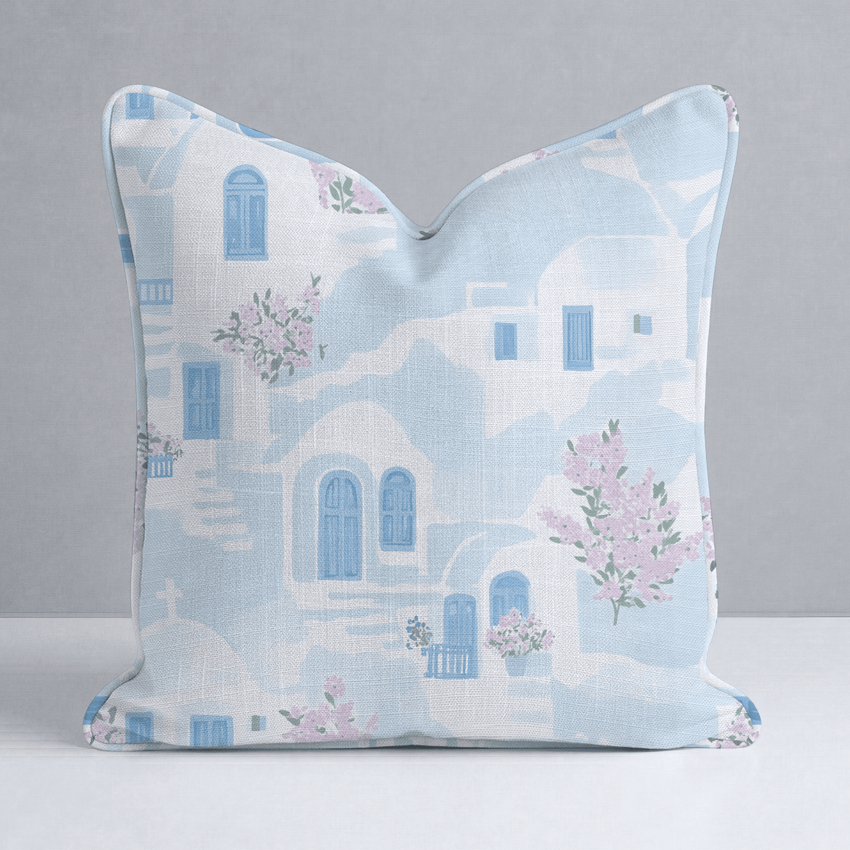 Santorini Sunset Throw Pillow - Benton Lane Home - Lemon Park