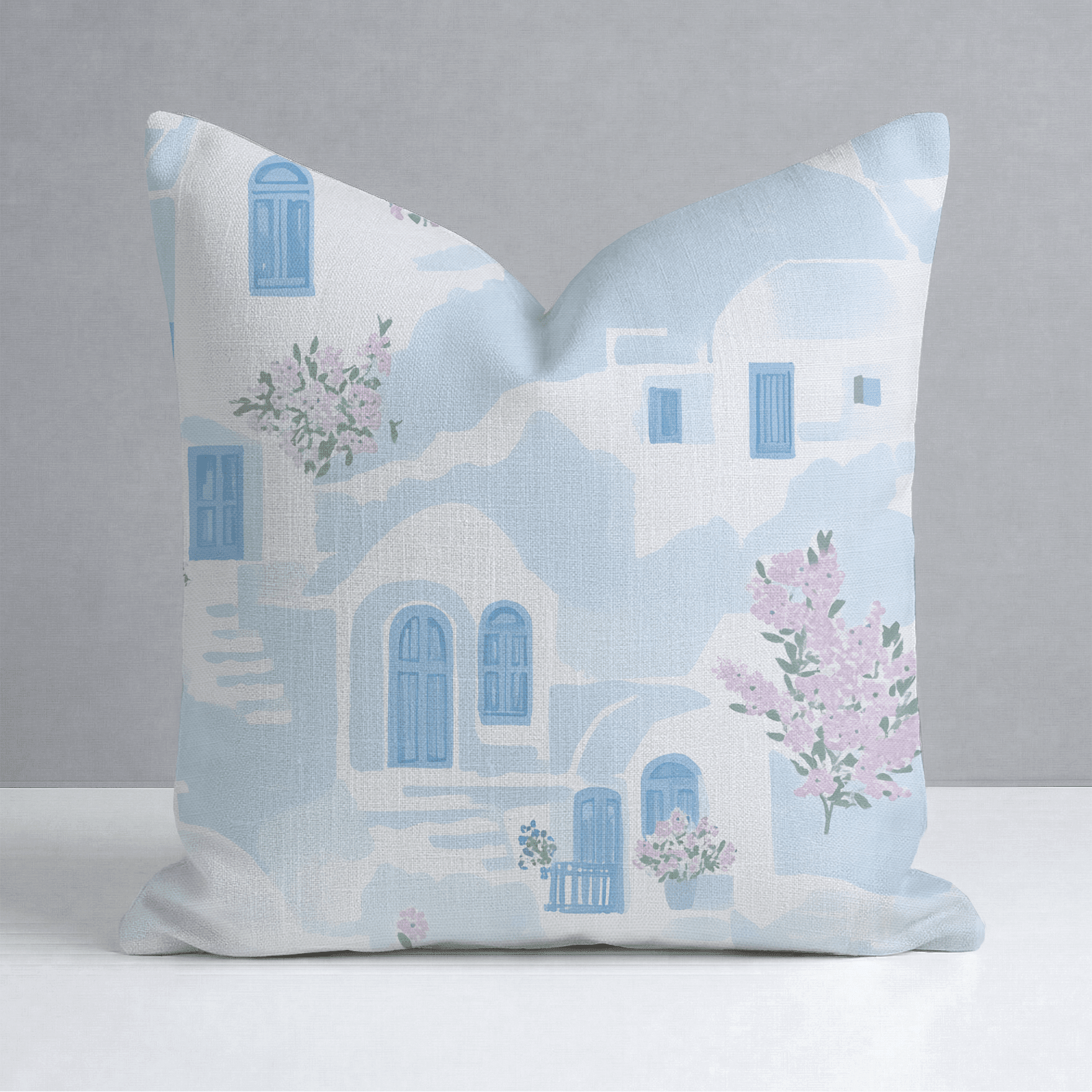 Santorini Sunset Throw Pillow - Benton Lane Home - Lemon Park