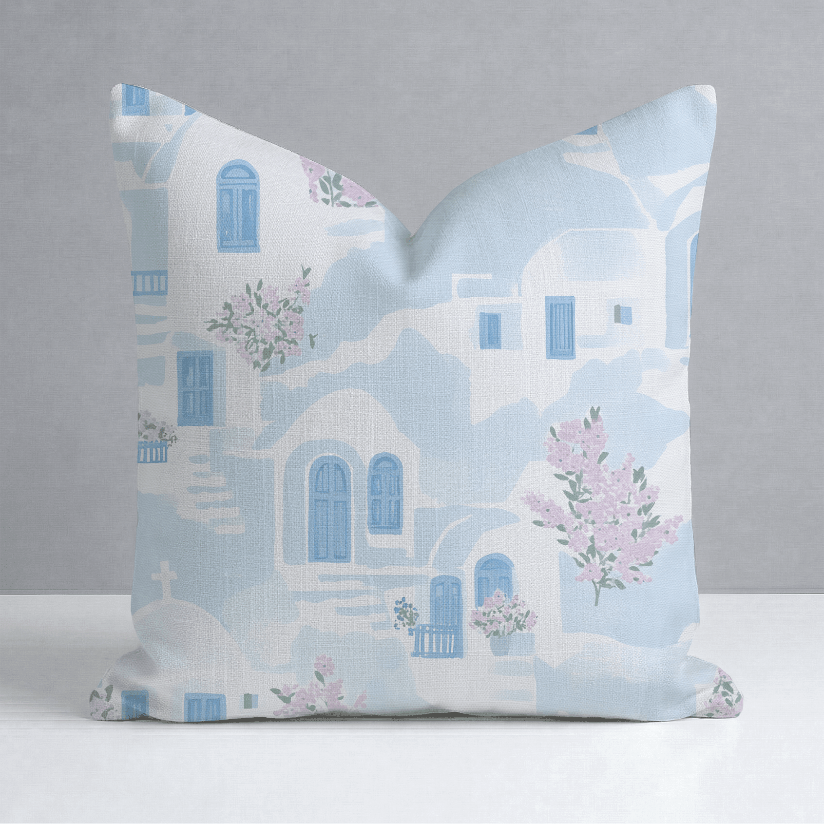 Santorini Sunset Throw Pillow - Benton Lane Home - Lemon Park