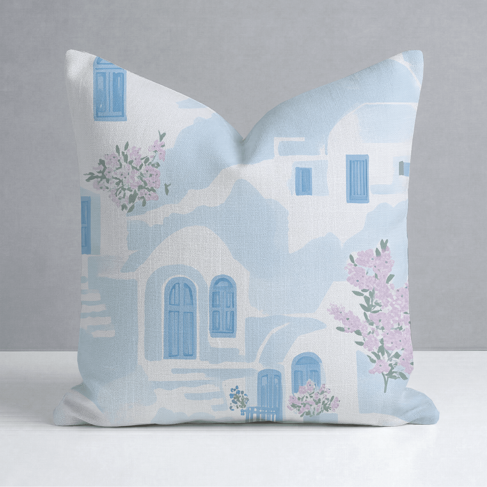 Santorini Sunset Throw Pillow - Benton Lane Home - Lemon Park