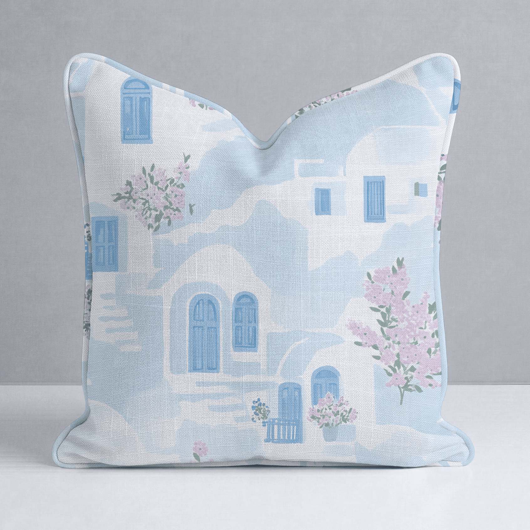 Santorini Sunset Throw Pillow - Benton Lane Home - Lemon Park
