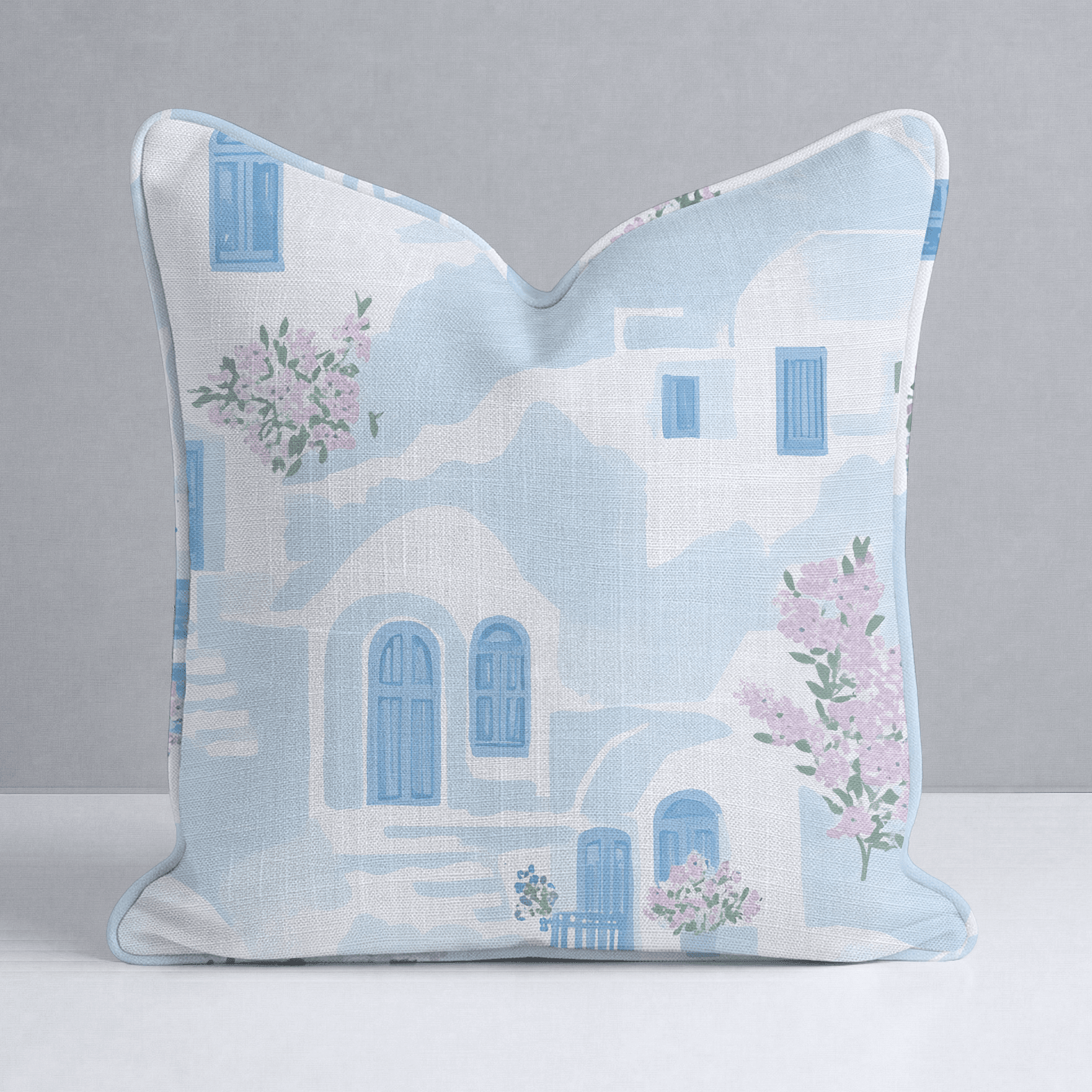 Santorini Sunset Throw Pillow - Benton Lane Home - Lemon Park