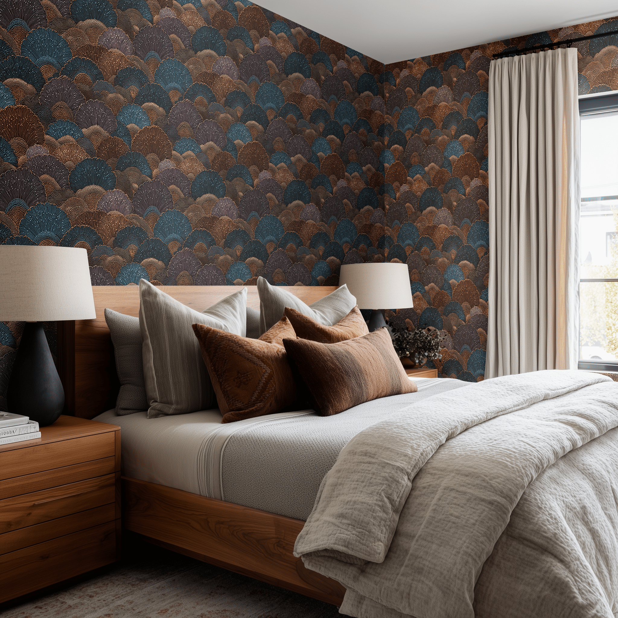 Scallop Mirage Wallpaper - Benton Lane Home - Painted Paper