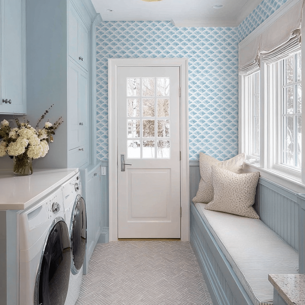 Scalloped Sky Wallpaper - Benton Lane Home - Lemon Park