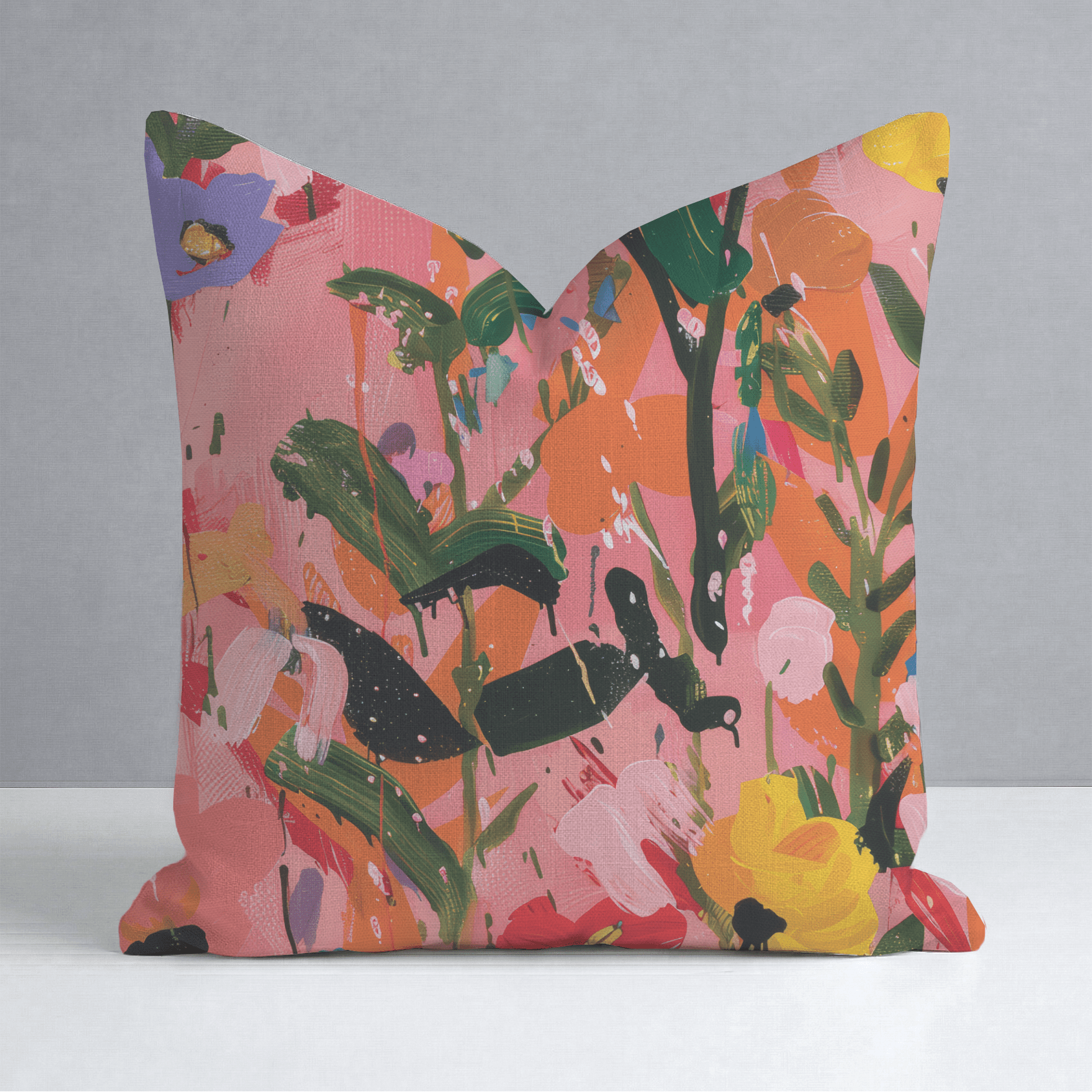 Scarlett's Spring Canvas Throw Pillow - Lemon Park