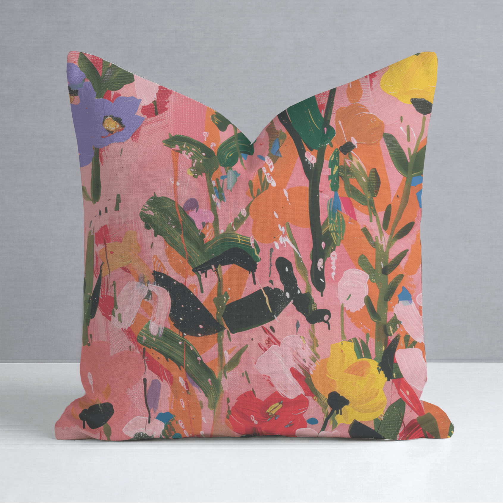 Scarlett's Spring Canvas Throw Pillow - Lemon Park
