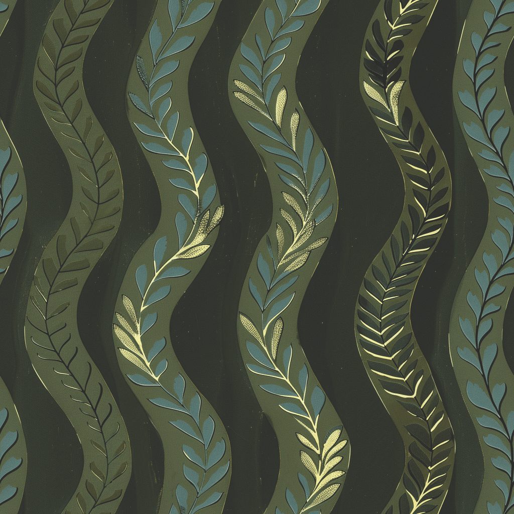 Sea Serpent Ikat Wallpaper - Painted Paper