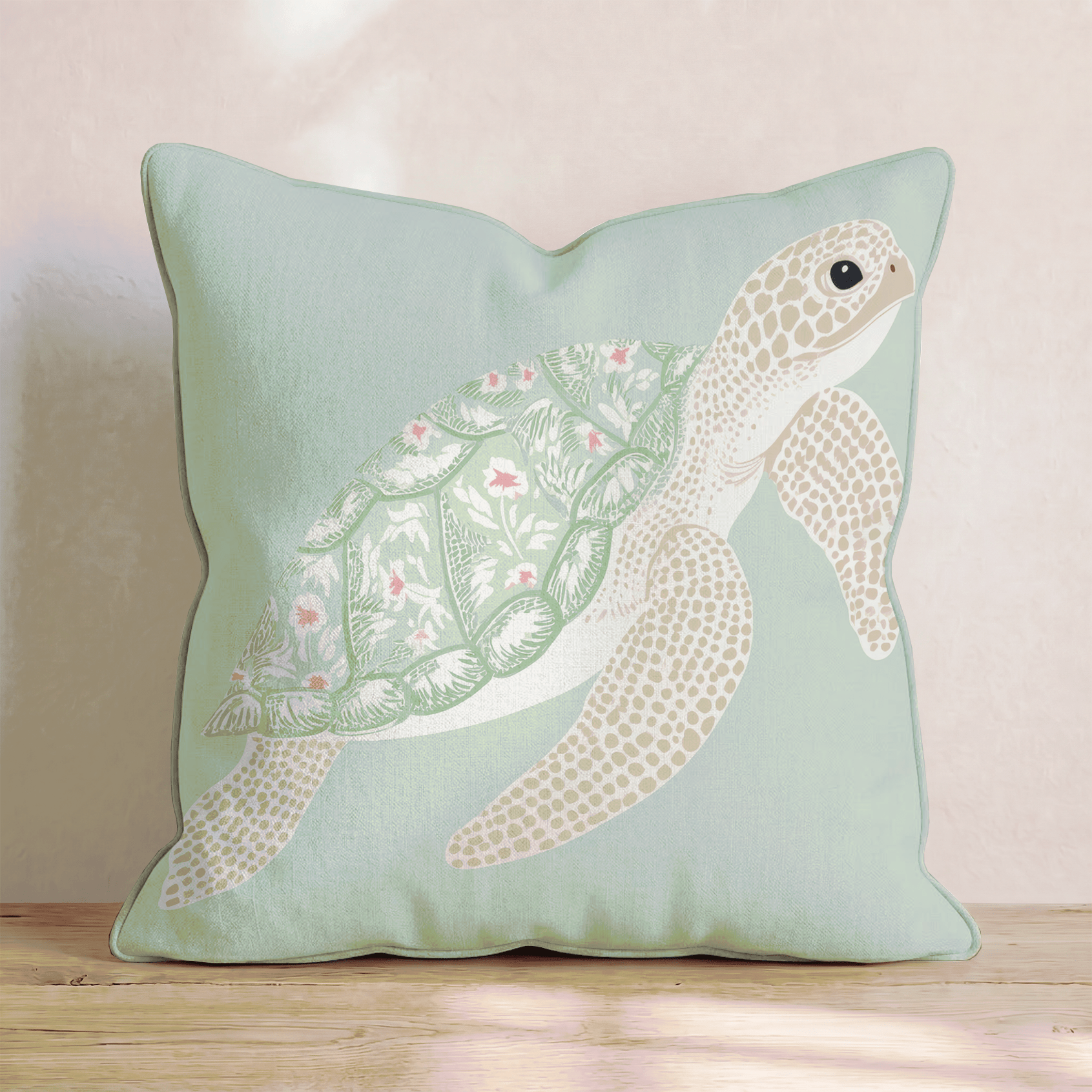 Sea Turtle Tropics Throw Pillow - Benton Lane Home - Hillcroft Home