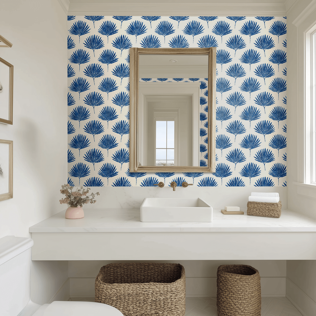 Seabreeze Palm Wallpaper - Benton Lane Home - Painted Paper