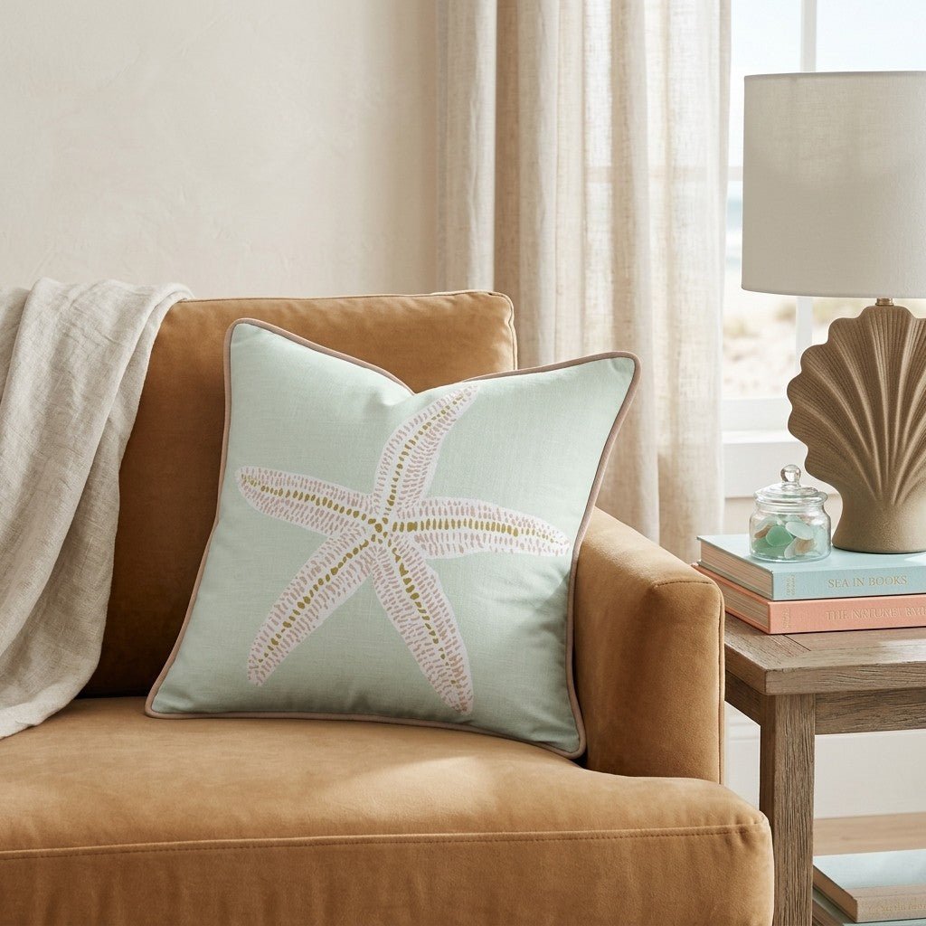 Seacrest Starfish Throw Pillow - Hillcroft Home