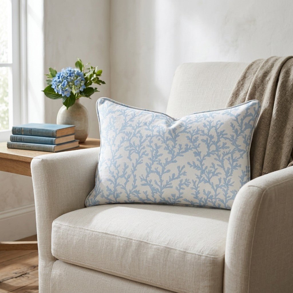 Seafoam Meadow Throw Pillow - Benton Lane Home - Lemon Park