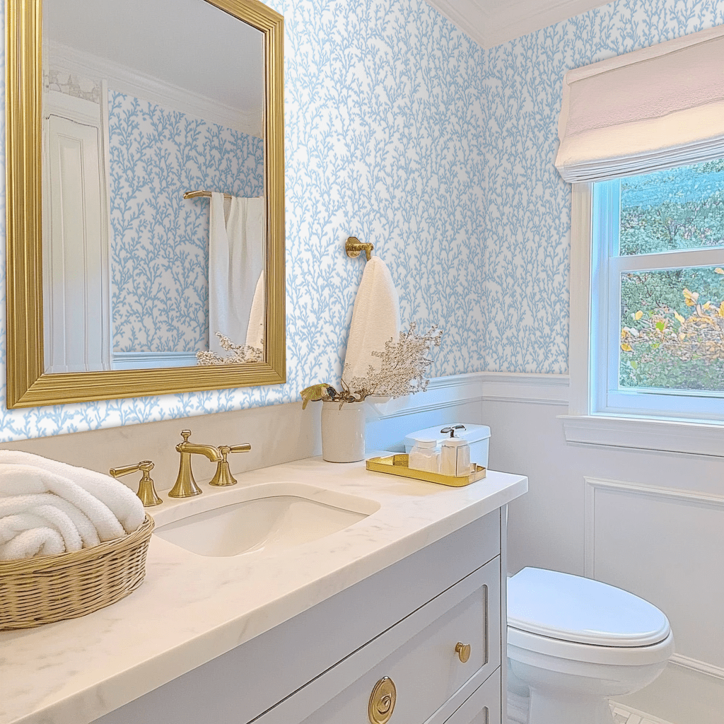 Seafoam Meadow Wallpaper - Benton Lane Home - Lemon Park