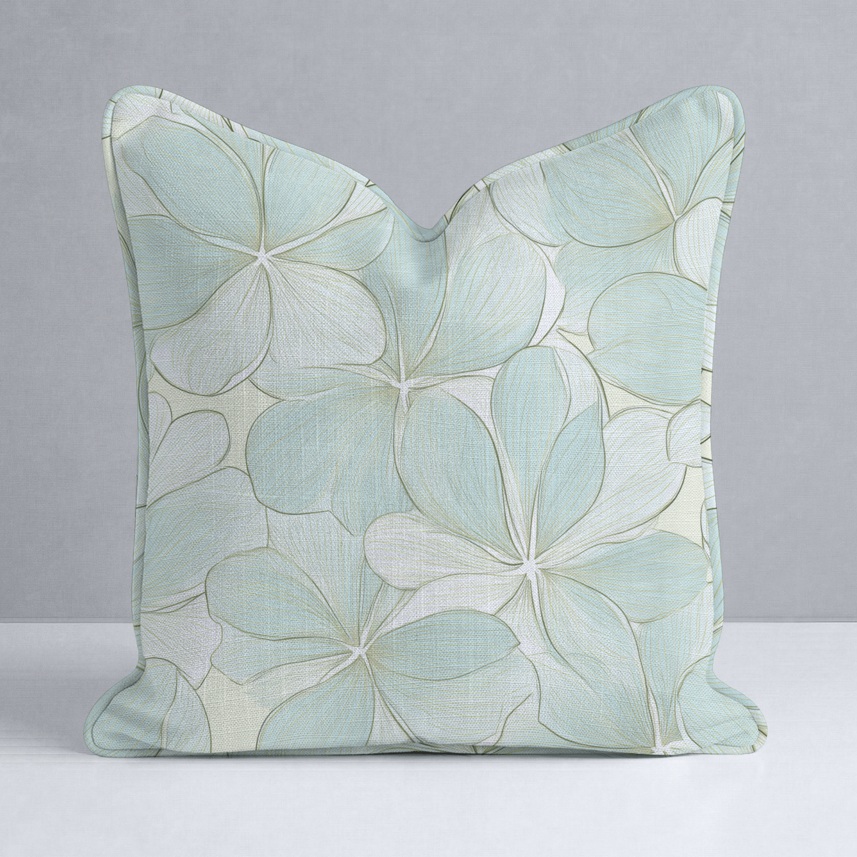 Seafoam Whispy Throw Pillow - Lemon Park