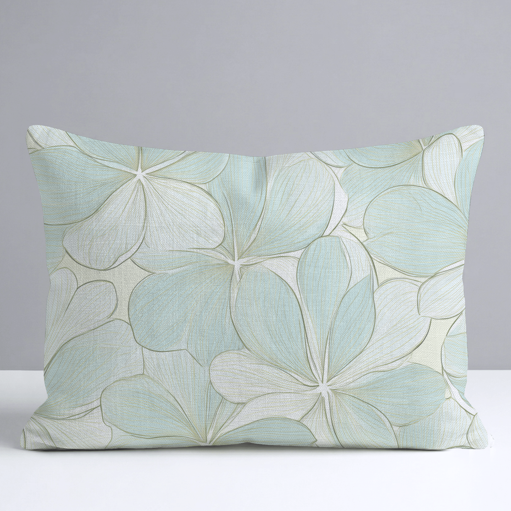 Seafoam Whispy Throw Pillow - Lemon Park