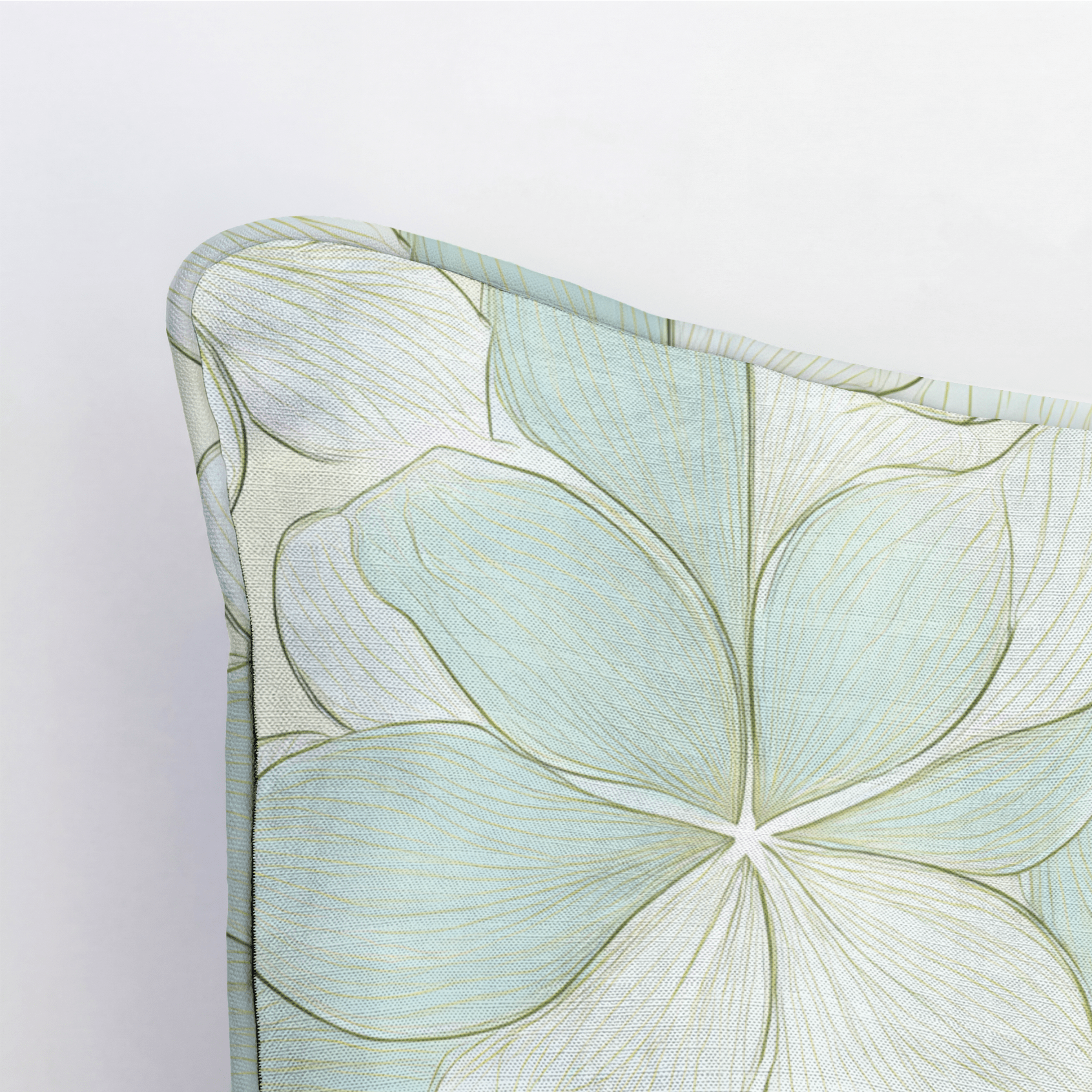 Seafoam Whispy Throw Pillow - Lemon Park