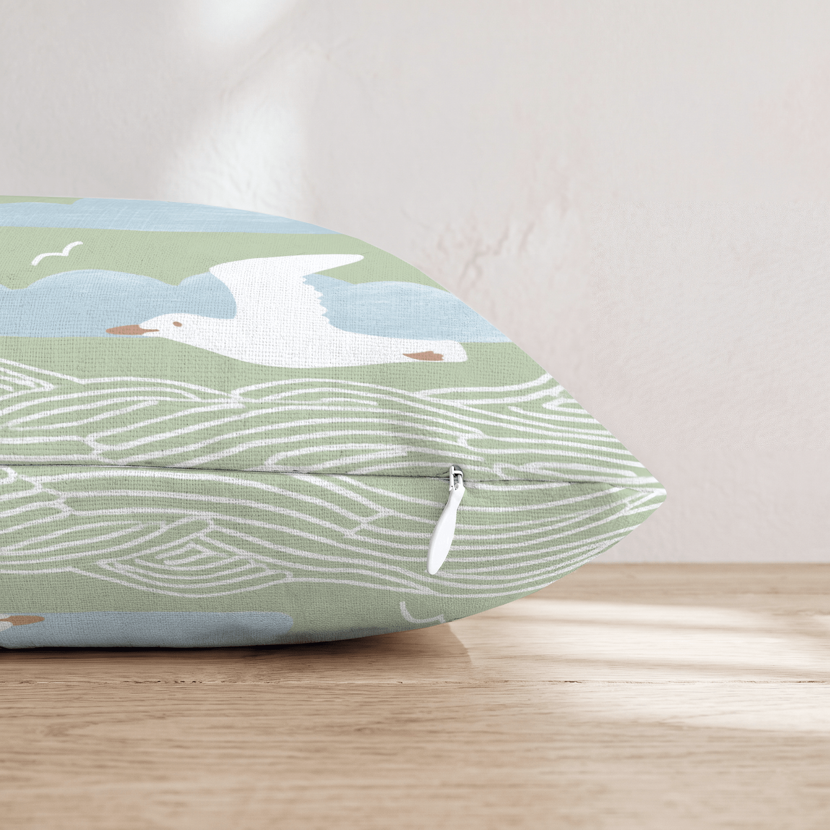 Seagull Skies Throw Pillow - Hillcroft Home