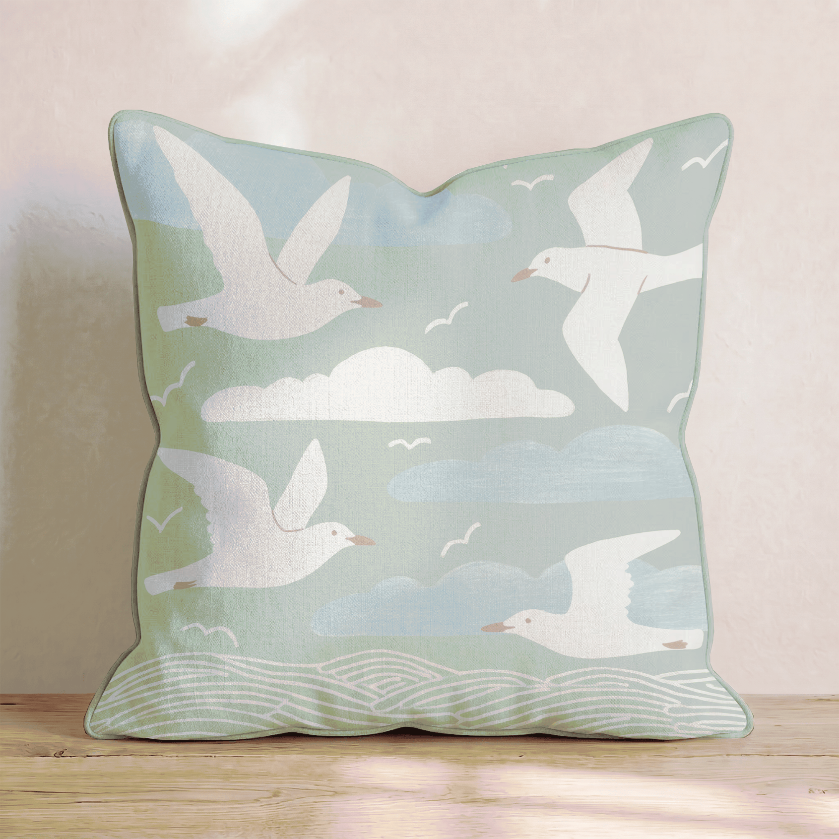 Seagull Skies Throw Pillow - Benton Lane Home - Hillcroft Home