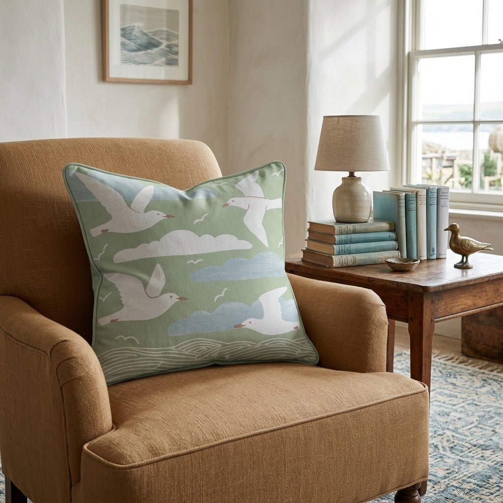 Seagull Skies Throw Pillow - Benton Lane Home - Hillcroft Home