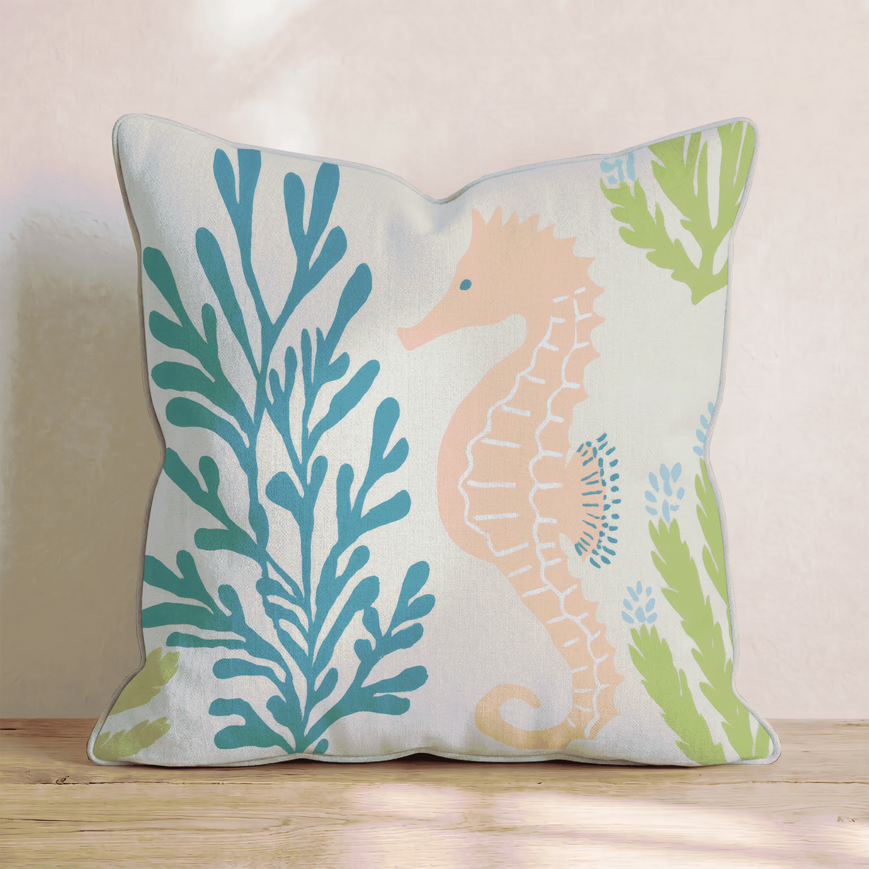 Seahorse Swim Throw Pillow - Benton Lane Home - Hillcroft Home