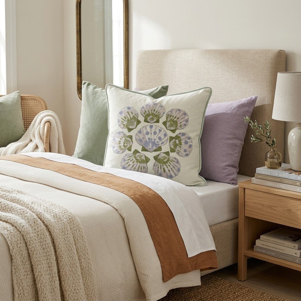 Seashell Scallop Throw Pillow - Benton Lane Home - Hillcroft Home