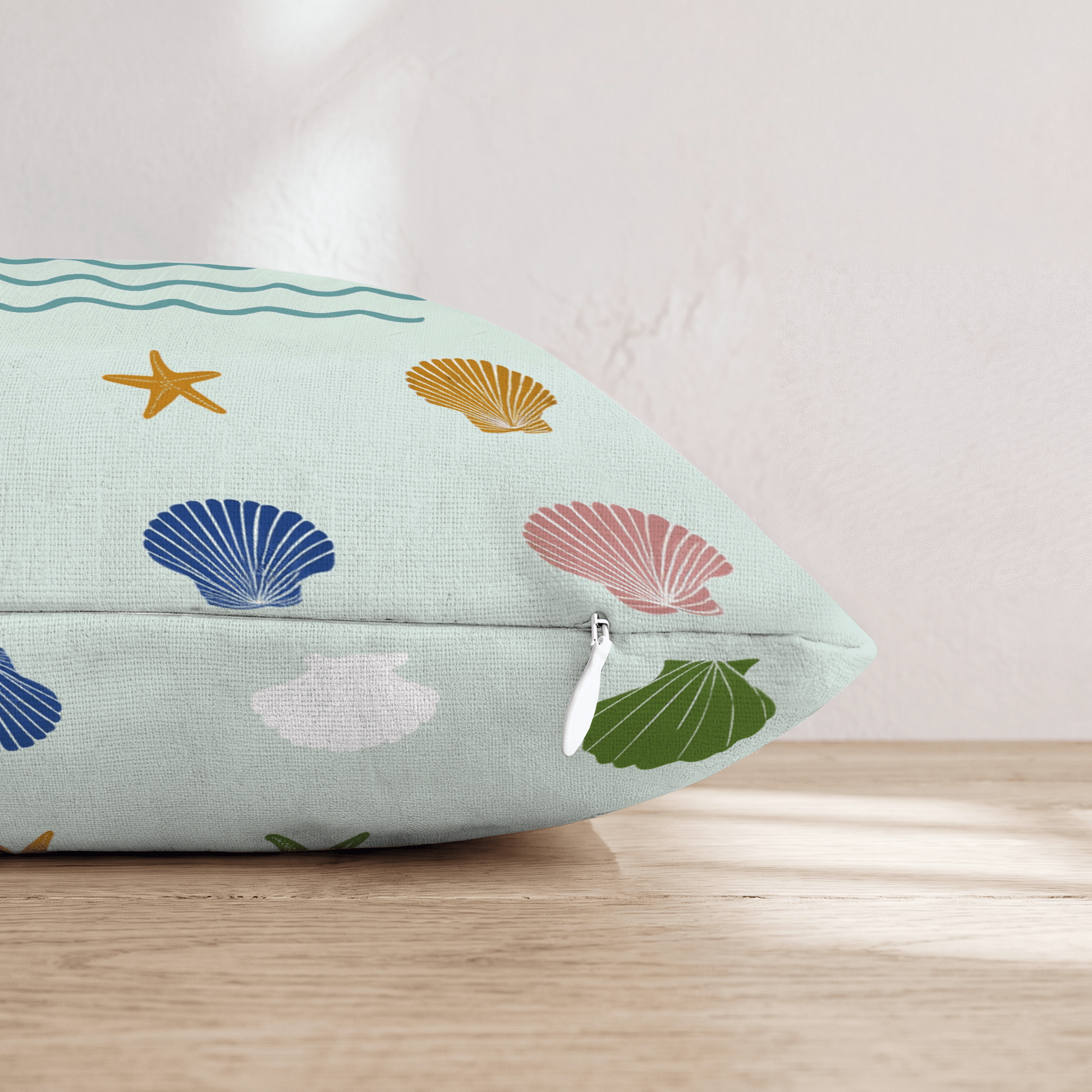 Seaside Seashells Throw Pillow - Hillcroft Home