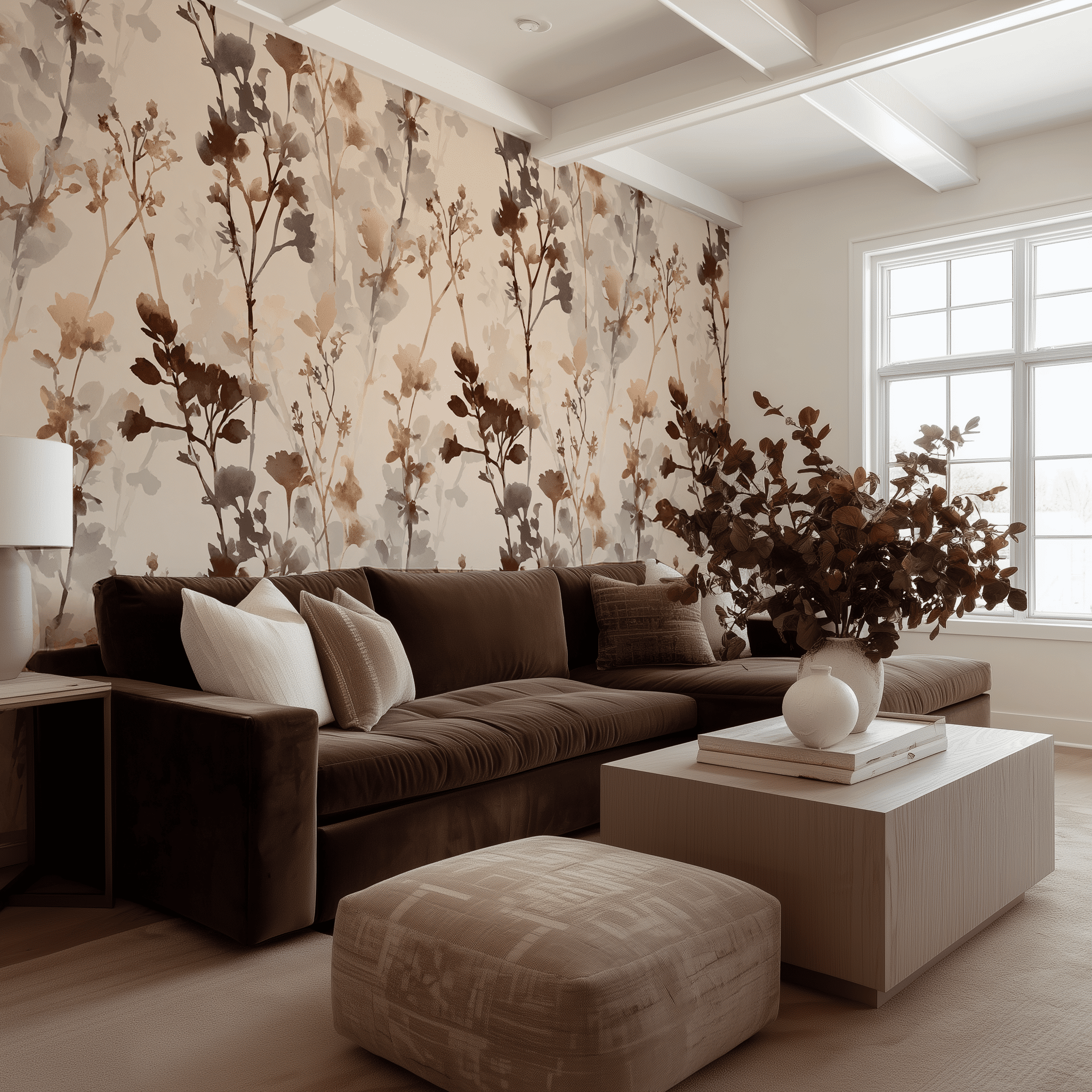 Sepia Garden Wallpaper - Benton Lane Home - Benton Lane