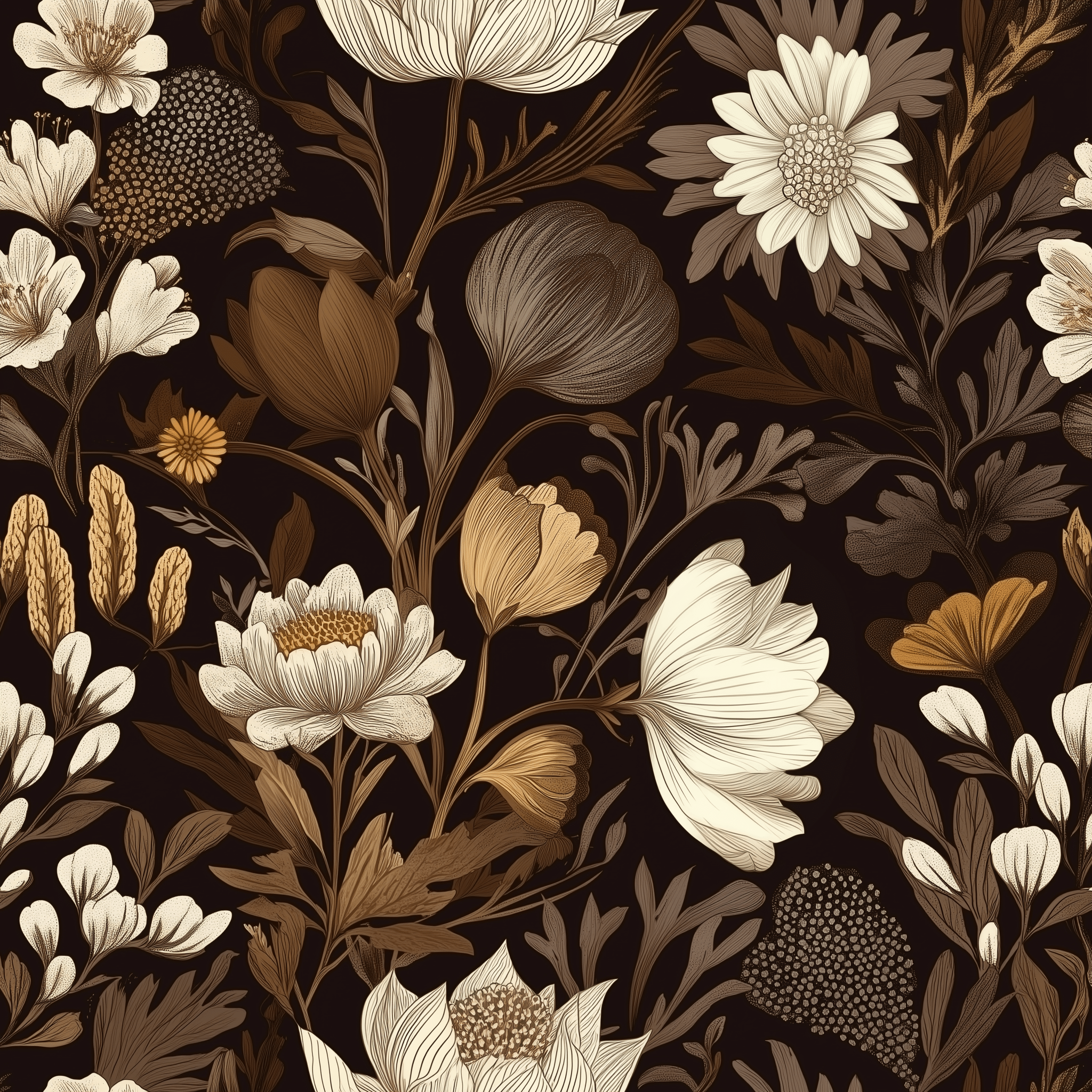 Sepia Sonata Wallpaper - Benton Lane Home - Painted Paper