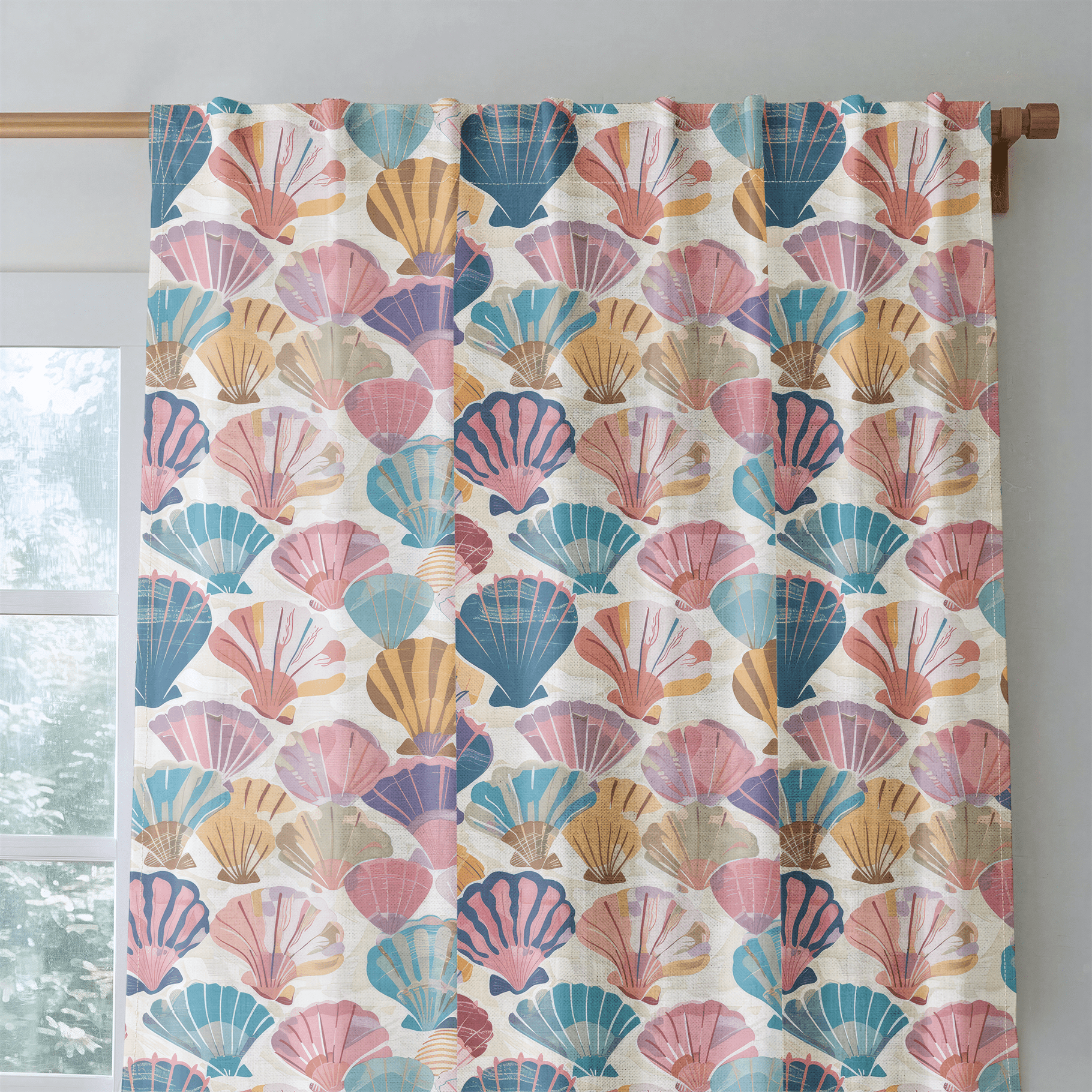 Seraphina's Seashell Sonata - Drapery - Benton Lane Home - Lemon Park