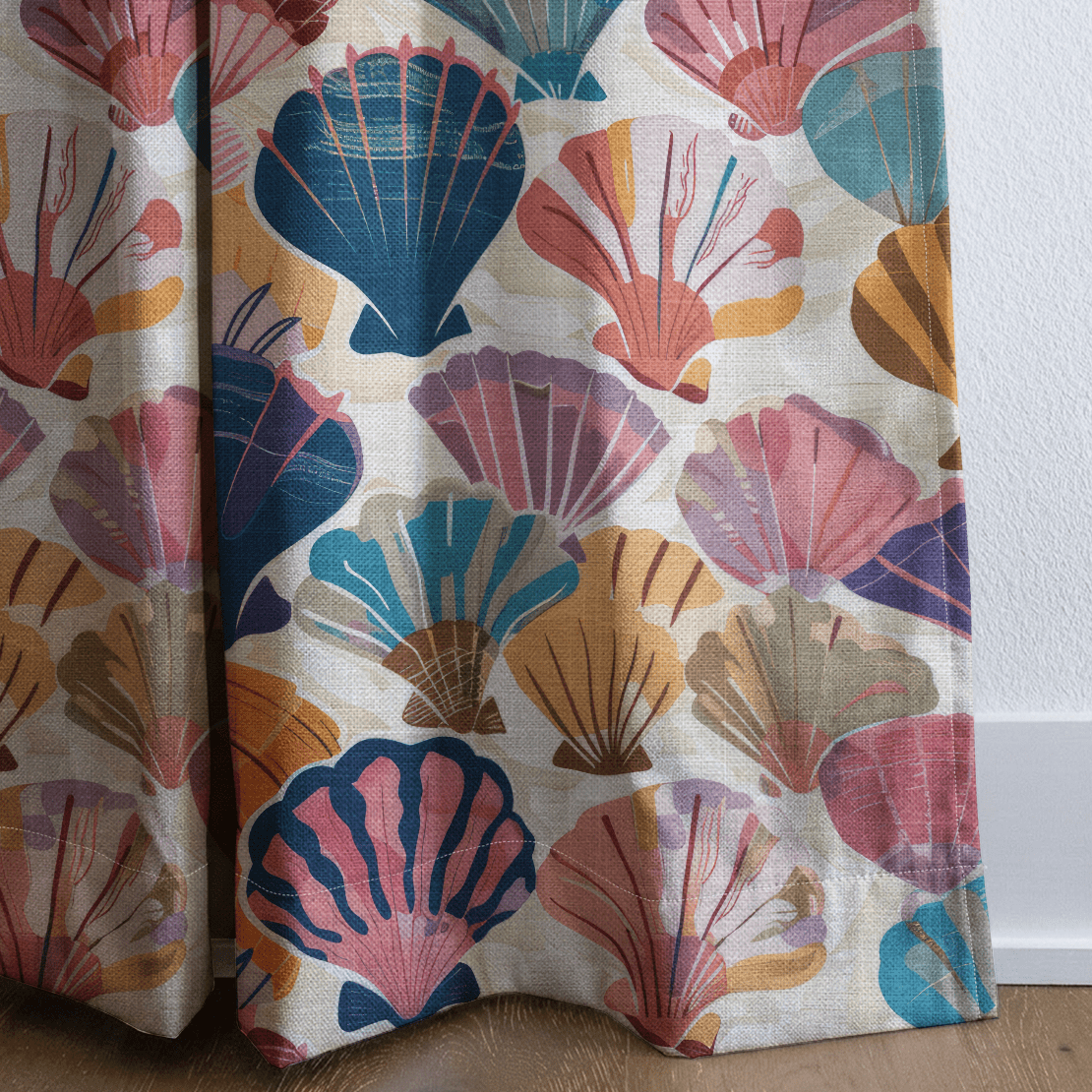 Seraphina's Seashell Sonata - Drapery - Benton Lane Home - Lemon Park