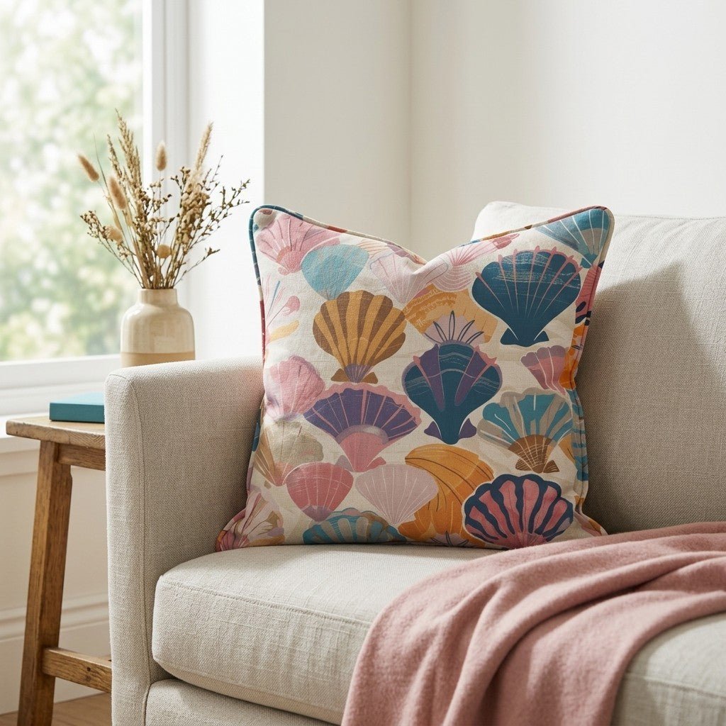 Seraphina's Seashell Sonata Throw Pillow - Benton Lane Home - Lemon Park