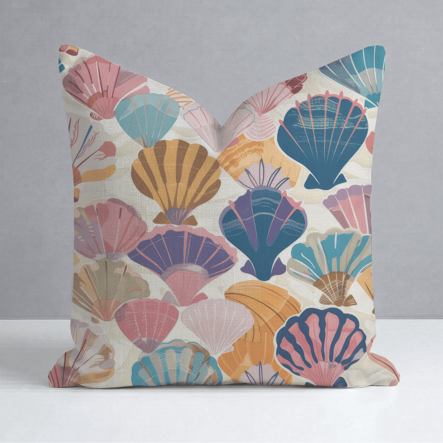 Seraphina's Seashell Sonata Throw Pillow - Benton Lane Home - Lemon Park