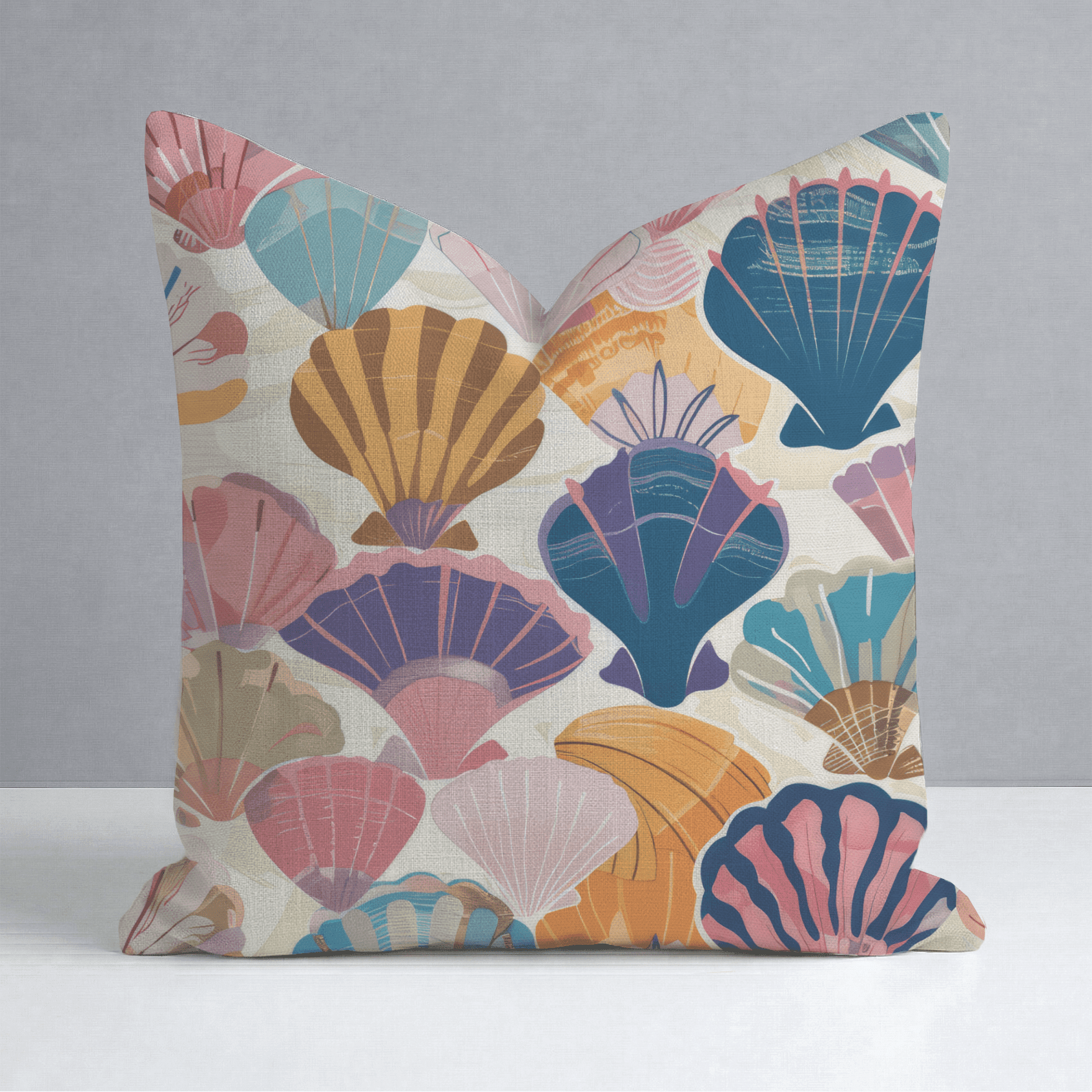 Seraphina's Seashell Sonata Throw Pillow - Benton Lane Home - Lemon Park