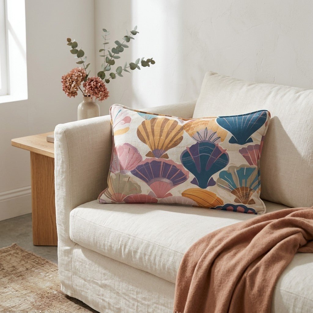Seraphina's Seashell Sonata Throw Pillow - Benton Lane Home - Lemon Park