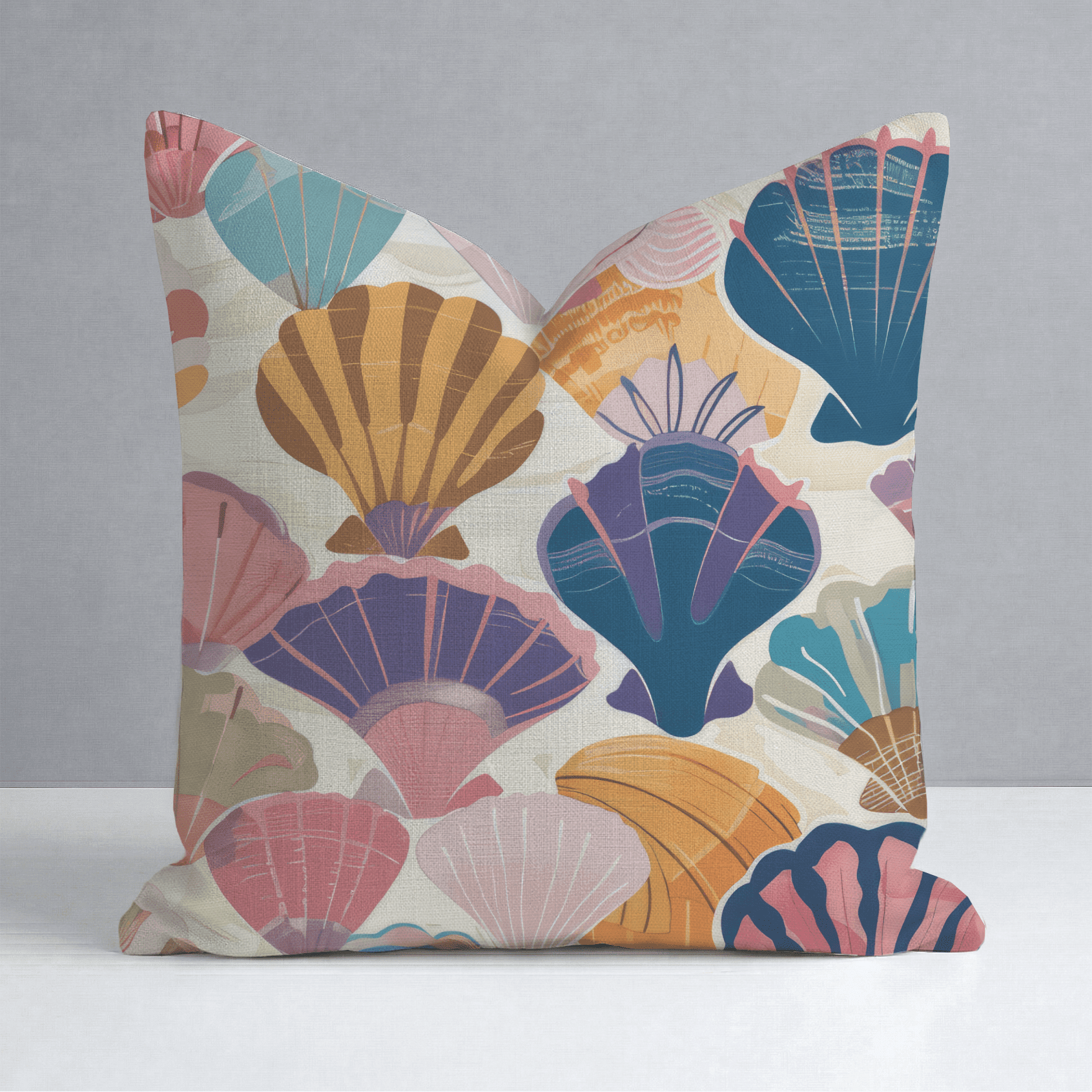 Seraphina's Seashell Sonata Throw Pillow - Benton Lane Home - Lemon Park