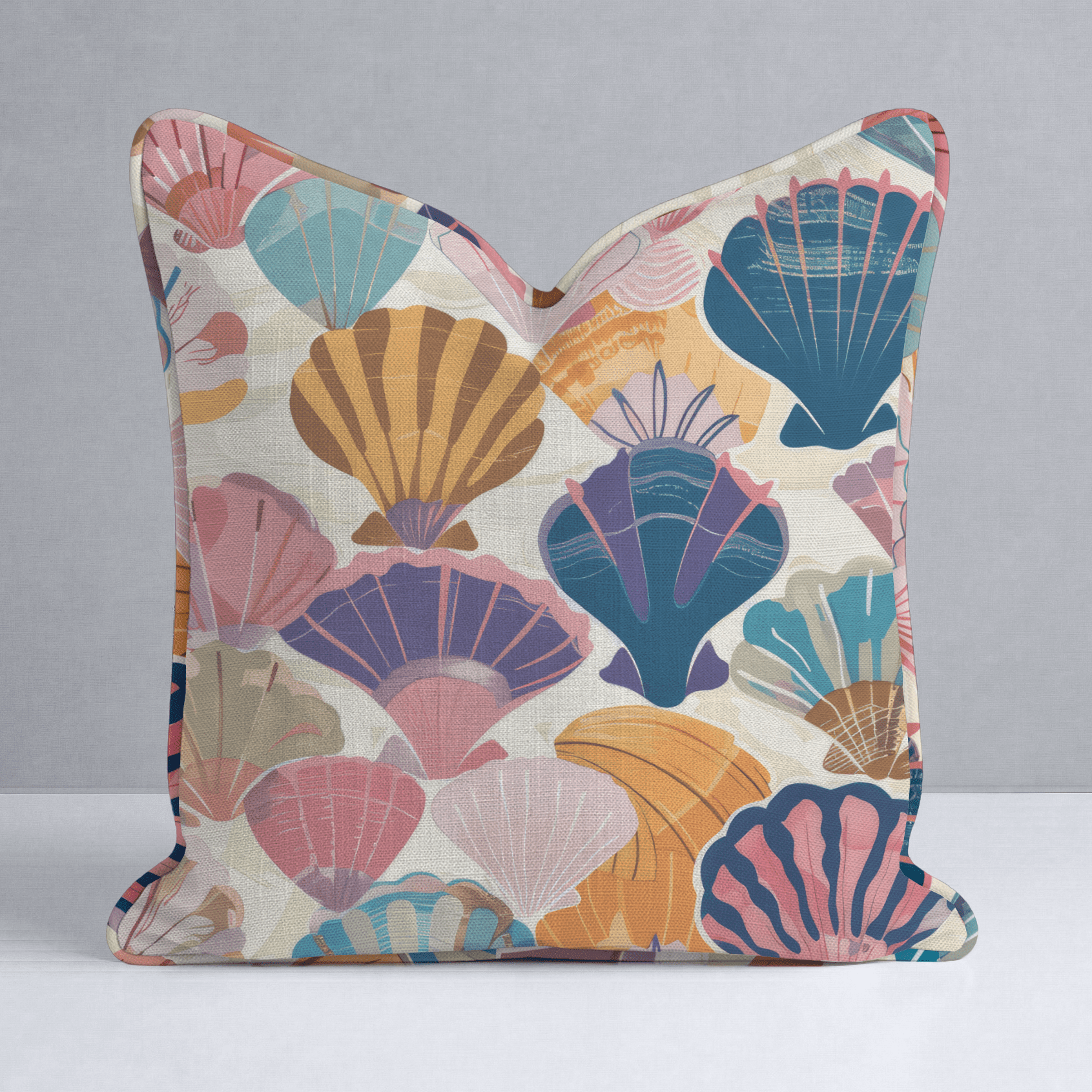Seraphina's Seashell Sonata Throw Pillow - Benton Lane Home - Lemon Park