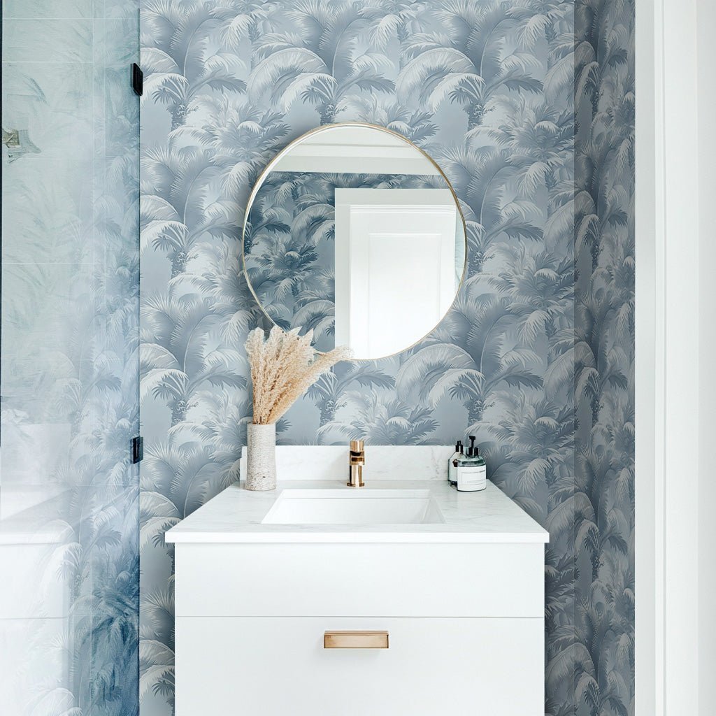 Serene Palm Wallpaper - Benton Lane Home - Painted Paper