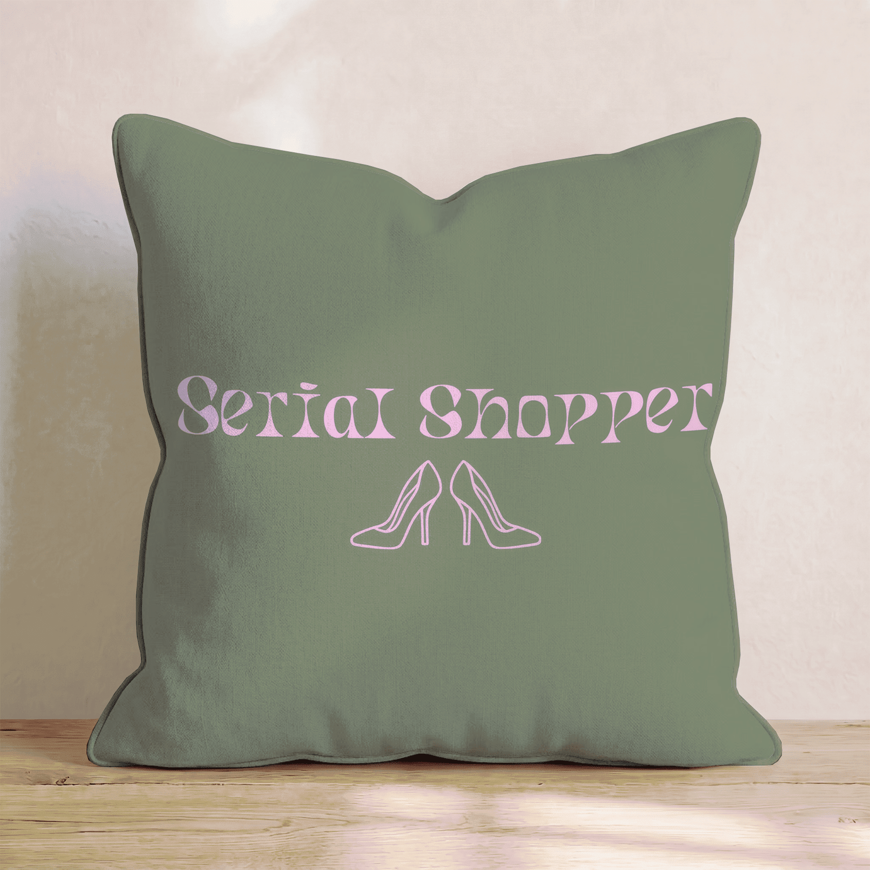 Serial Shopper Throw Pillow - Benton Lane Home - Hillcroft Home