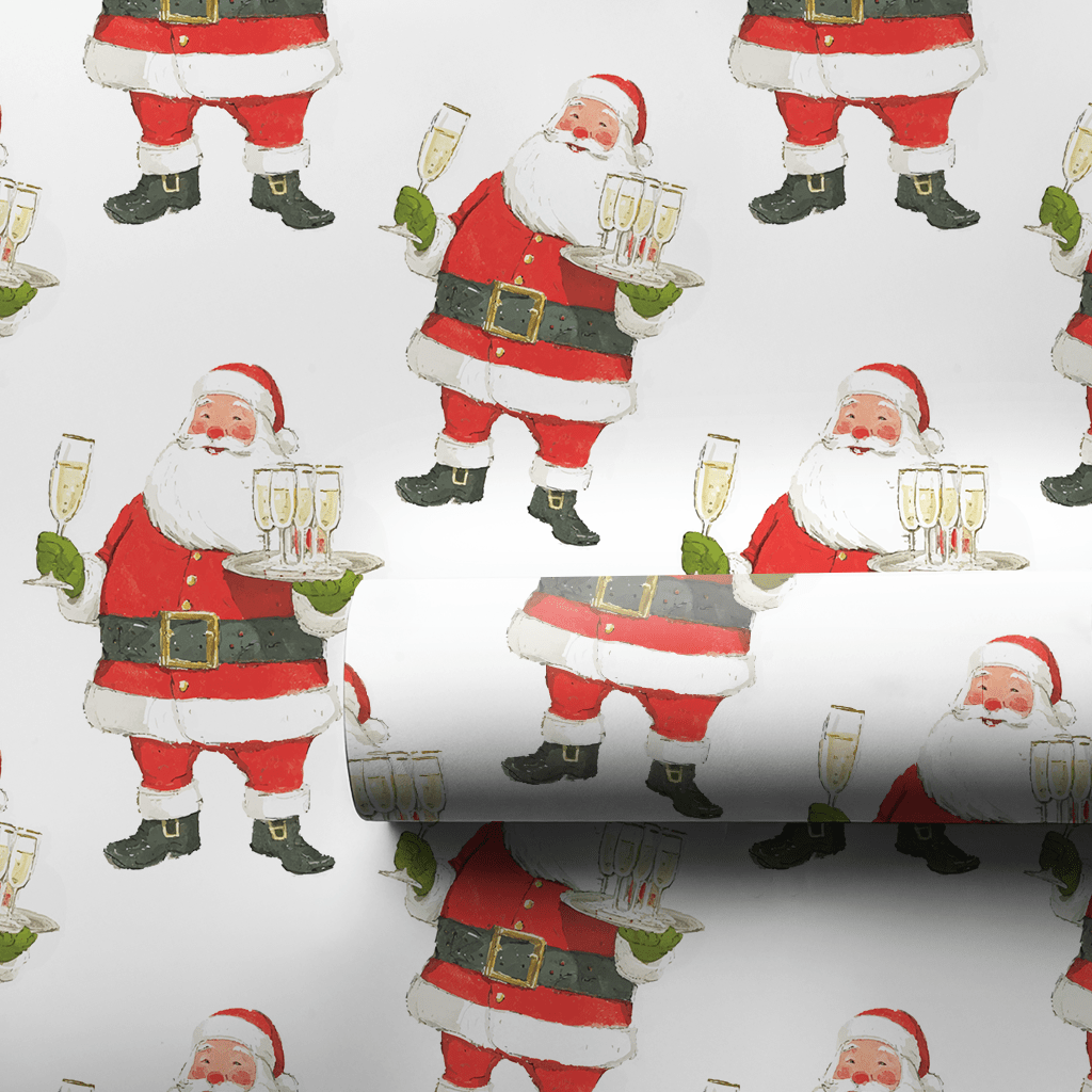 Serving Santa - Wrapping Paper - Benton Lane Home - Lemon Park