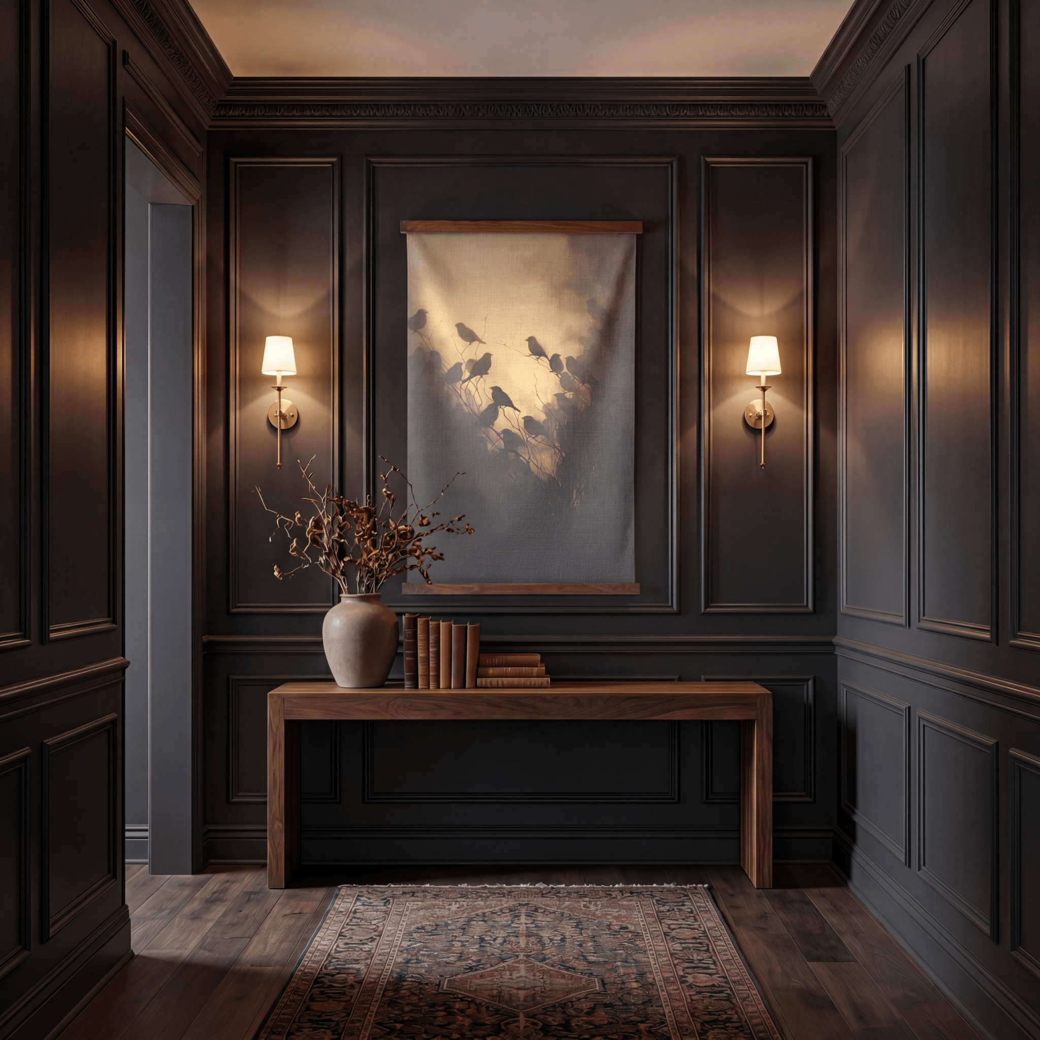Shadow Gathering - Tapestry - Benton Lane Home - Painted Paper